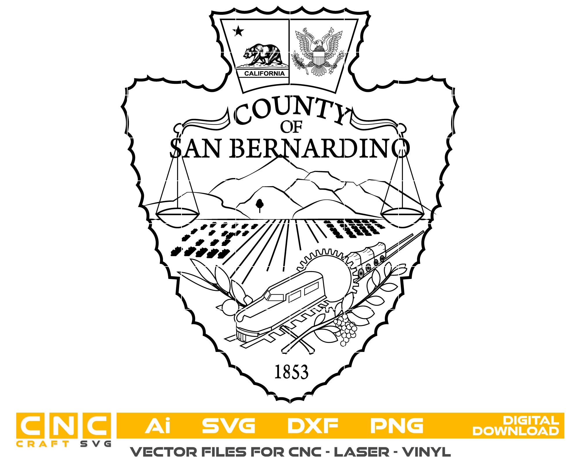 San Bernardino County Seal vector art