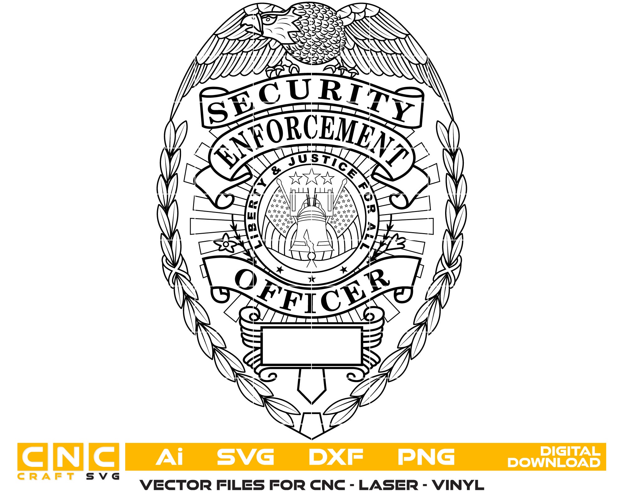 Security Enforcement Officer Vector Art, Ai,SVG, DXF, PNG, Digital Files