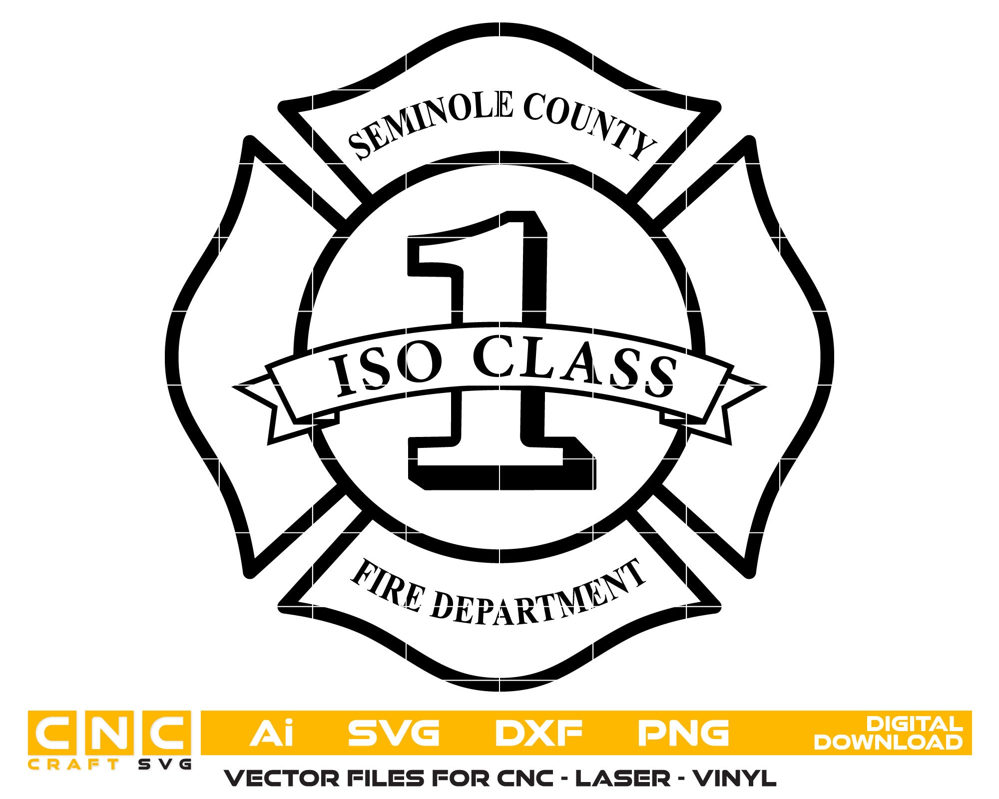 Seminole County Fire Department Badge ISO CLASS 1