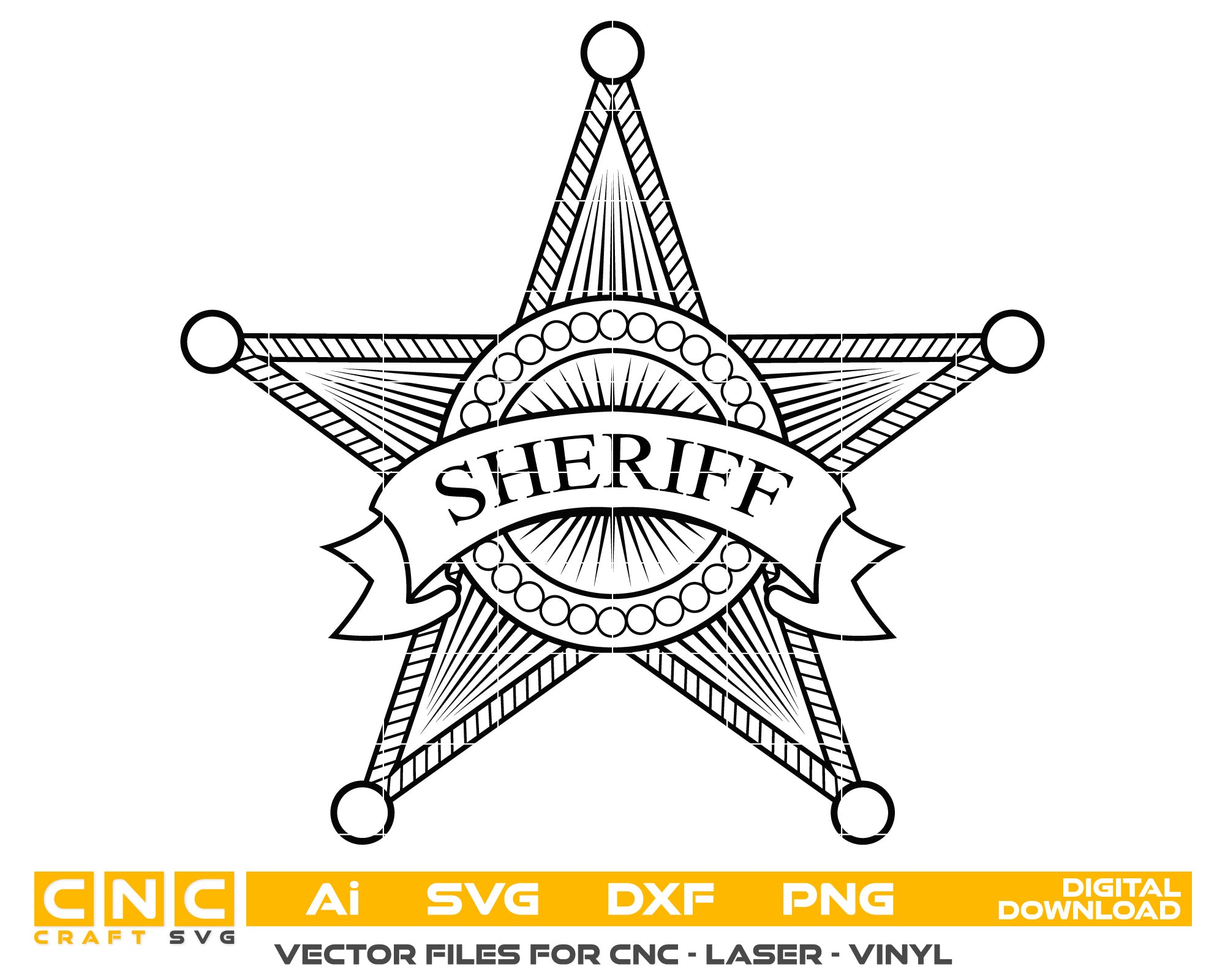 Sheriff Badge vector art