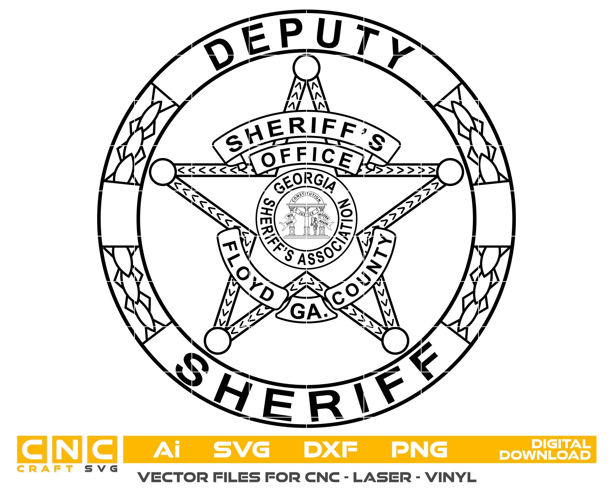 Floyd County Sheriff Badge vector art