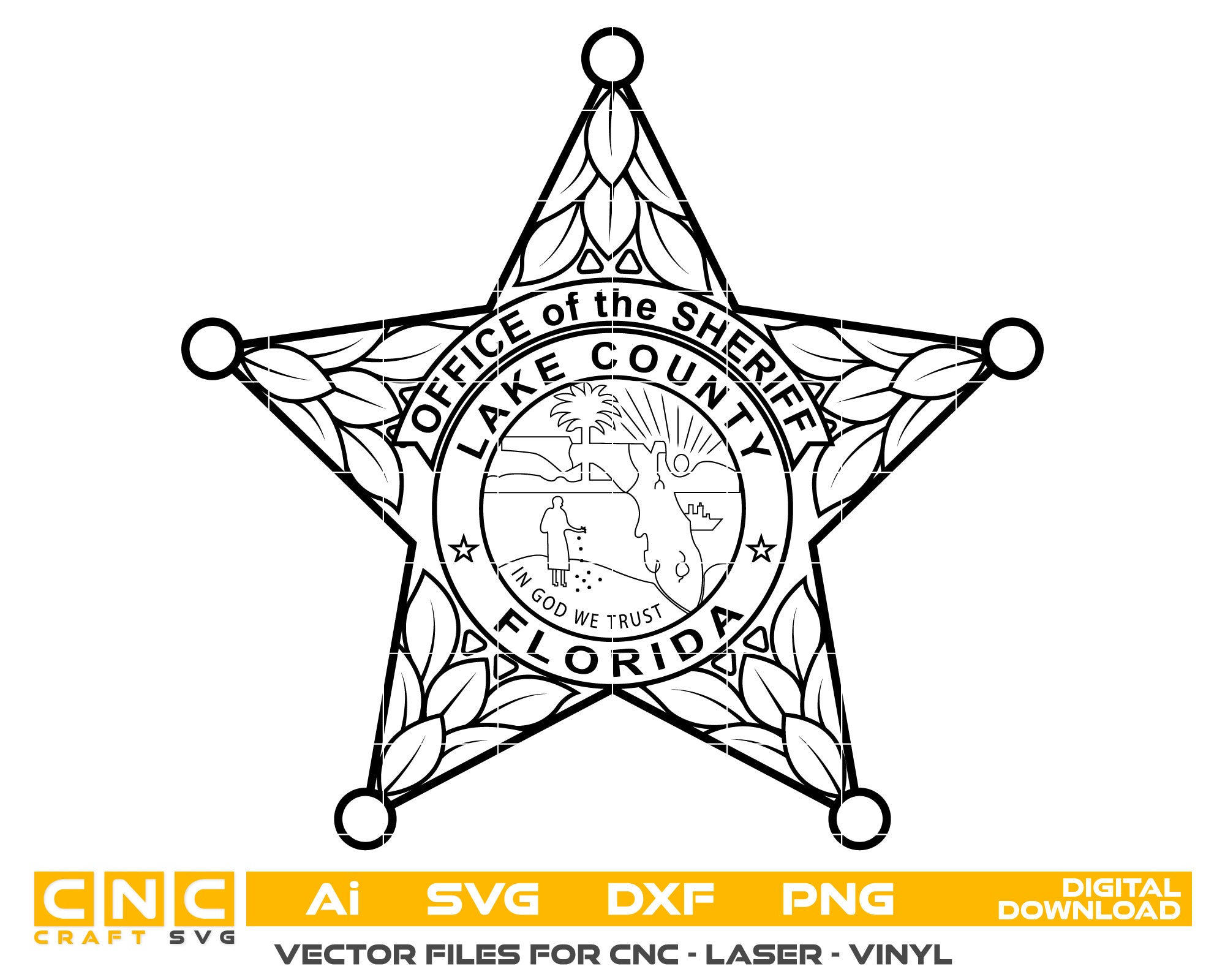 Lake County Sheriff Badge vector art