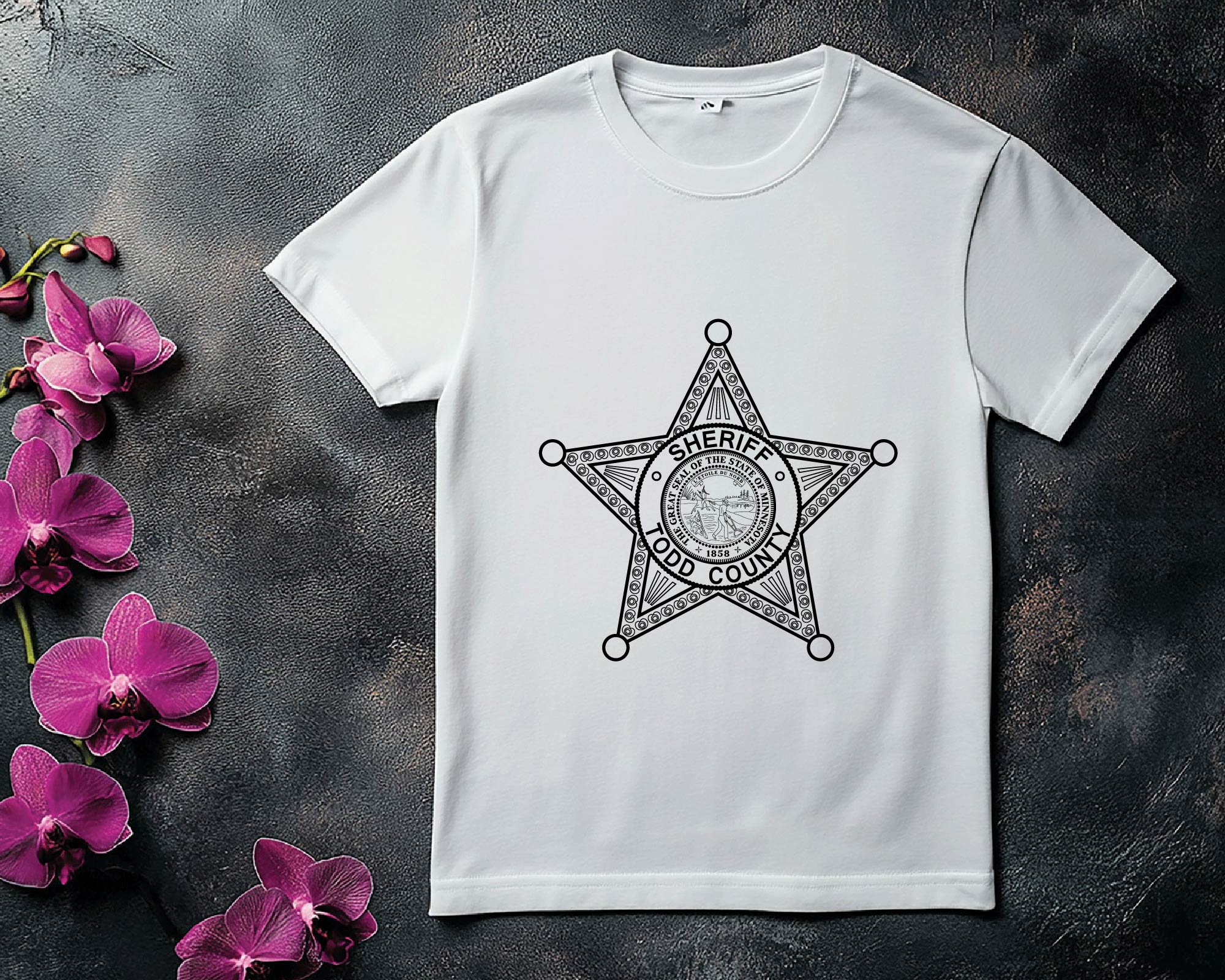 Todd County Sheriff Badge SVG, Todd County Sheriff Vector, Sheriff Emblem SVG, Law Enforcement Badge Design, Police Badge Vector, County Sheriff Logo SVG