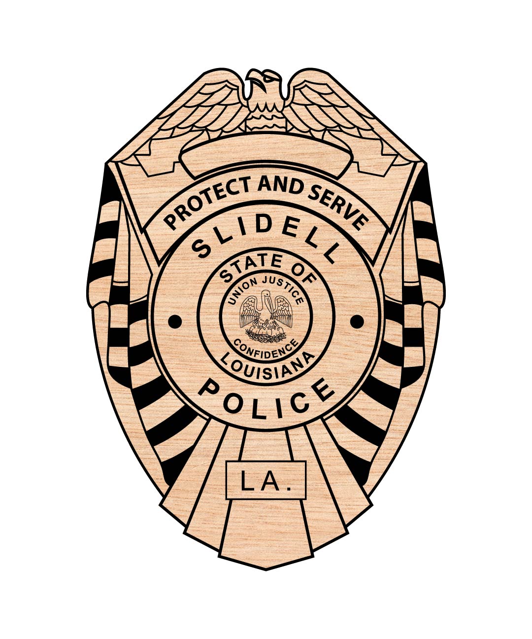 Slidell Police Badge SVG, Slidell Police Badge Vector, Police Badge SVG, Law Enforcement Badge Emblem, Police Shield Vector, Badge Engraving File