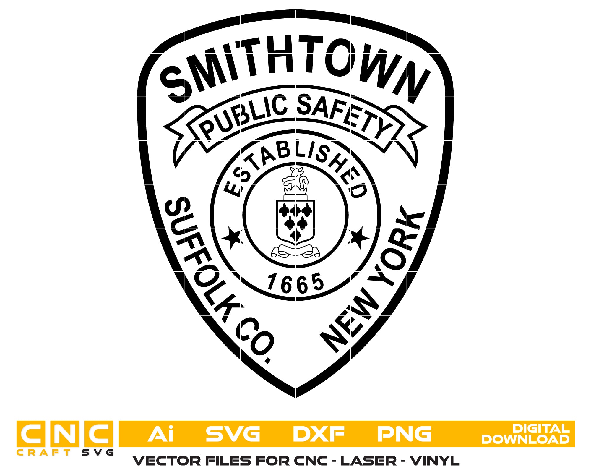 Smithtown Public Safety Logo SVG, Smithtown Public Safety Emblem, Public Safety Badge Vector, Smithtown Municipal Logo, Public Safety Department Logo