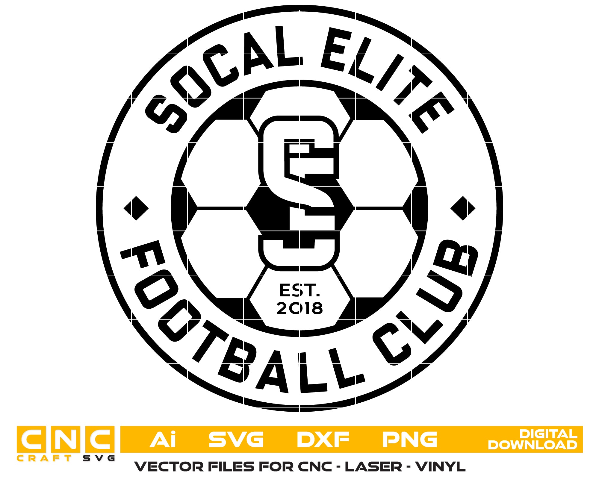 SoCal Elite FC Logo SVG, California Soccer Club Emblem, SoCal Elite Football Club Logo, Soccer Team Logo Vector, FC Logo SVG