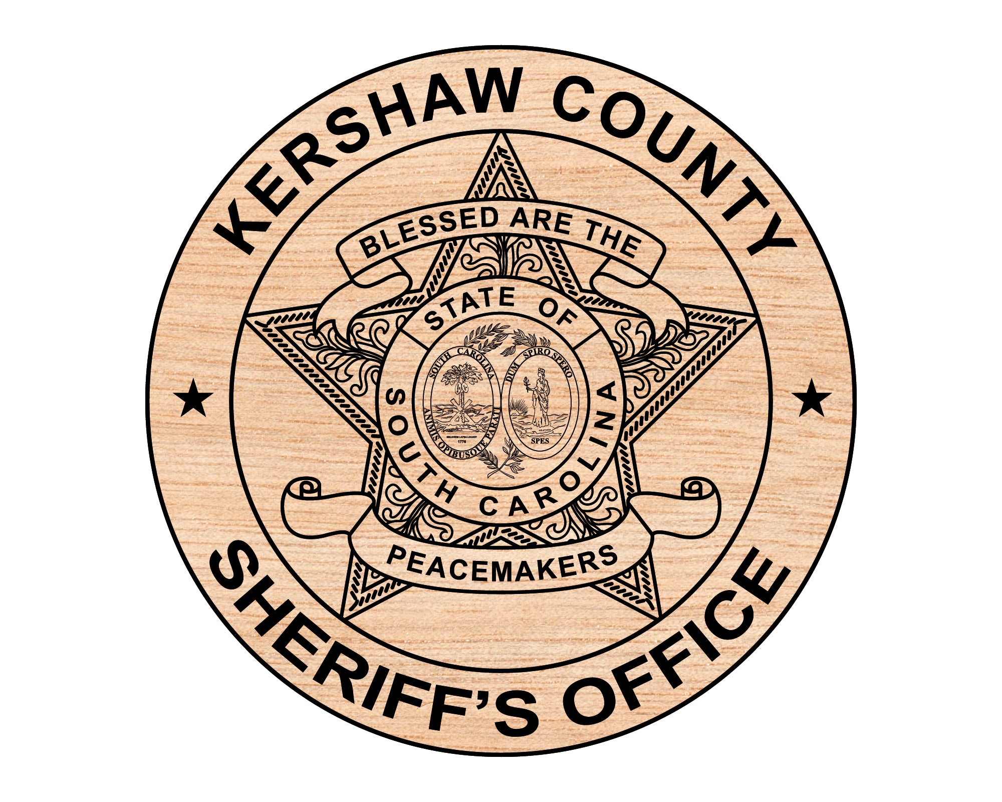 Kershaw County Deputy Sheriff’s Office Badge SVG digital download, South Carolina sheriff badge vector design for Cricut and Silhouette.