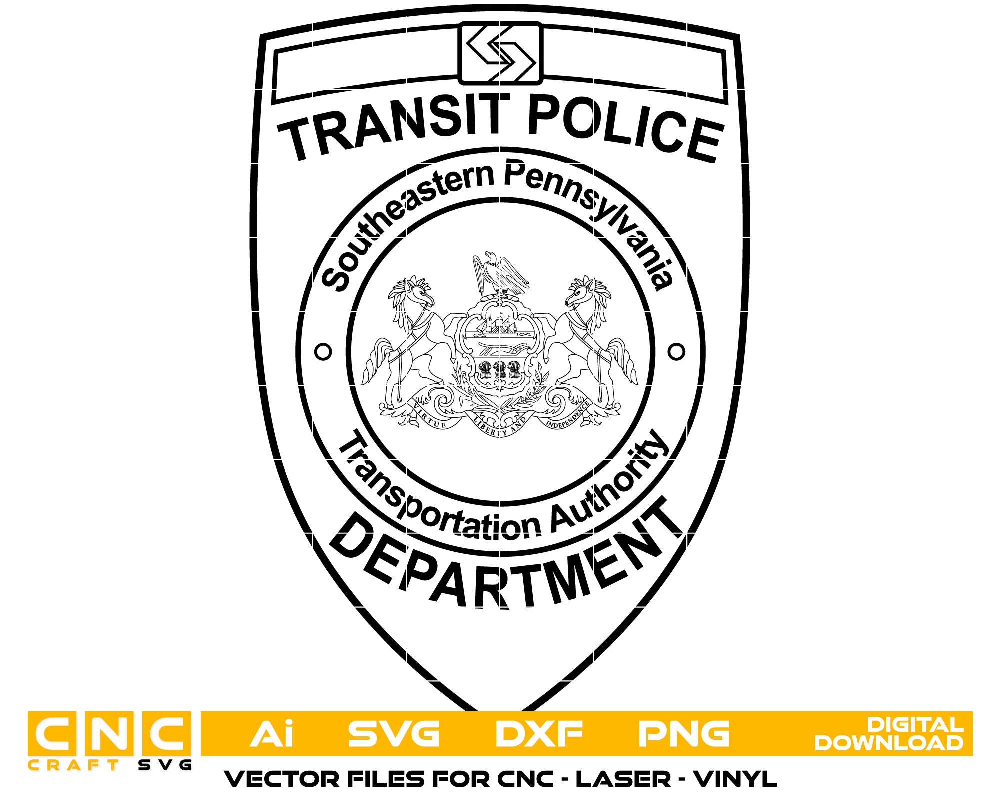 Pennsylvania Transit Police Badge vector art
