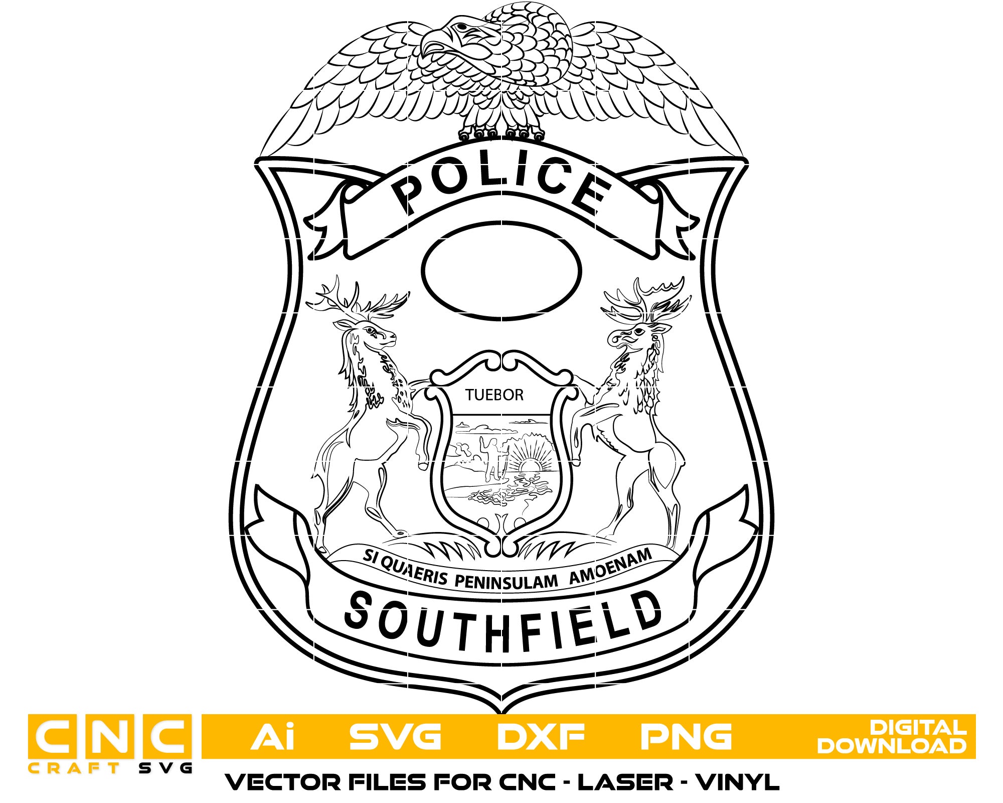 Southfield State Police  Badge vector art