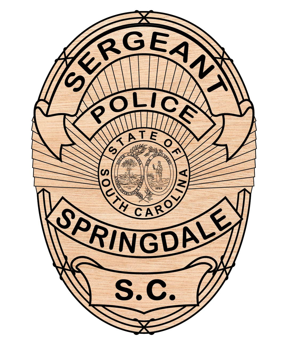 Springdale Police Sergeant Badge SVG, Police Sergeant Badge Vector Fil
