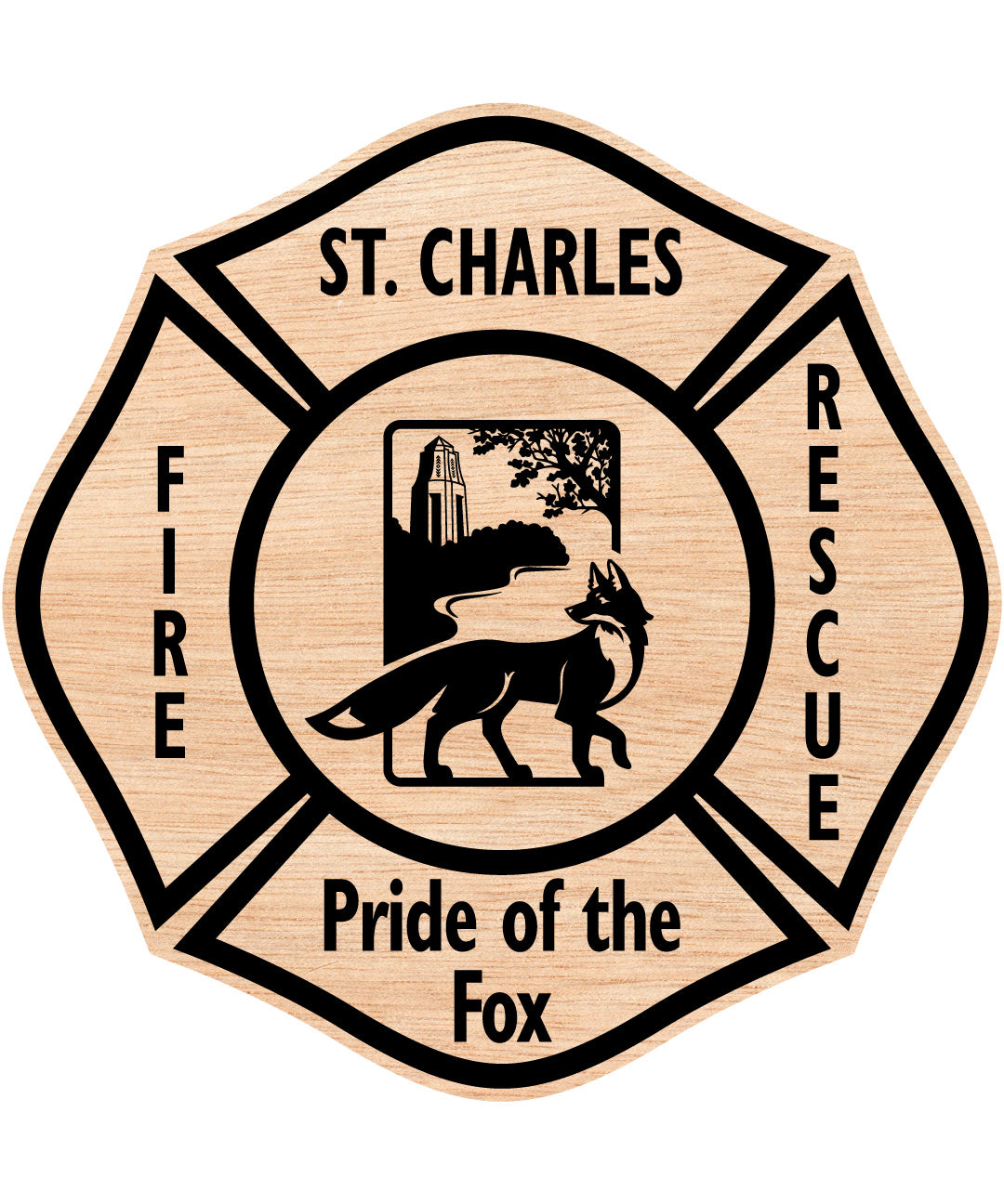 St. Charles Fire Rescue Pride of the Fox Logo