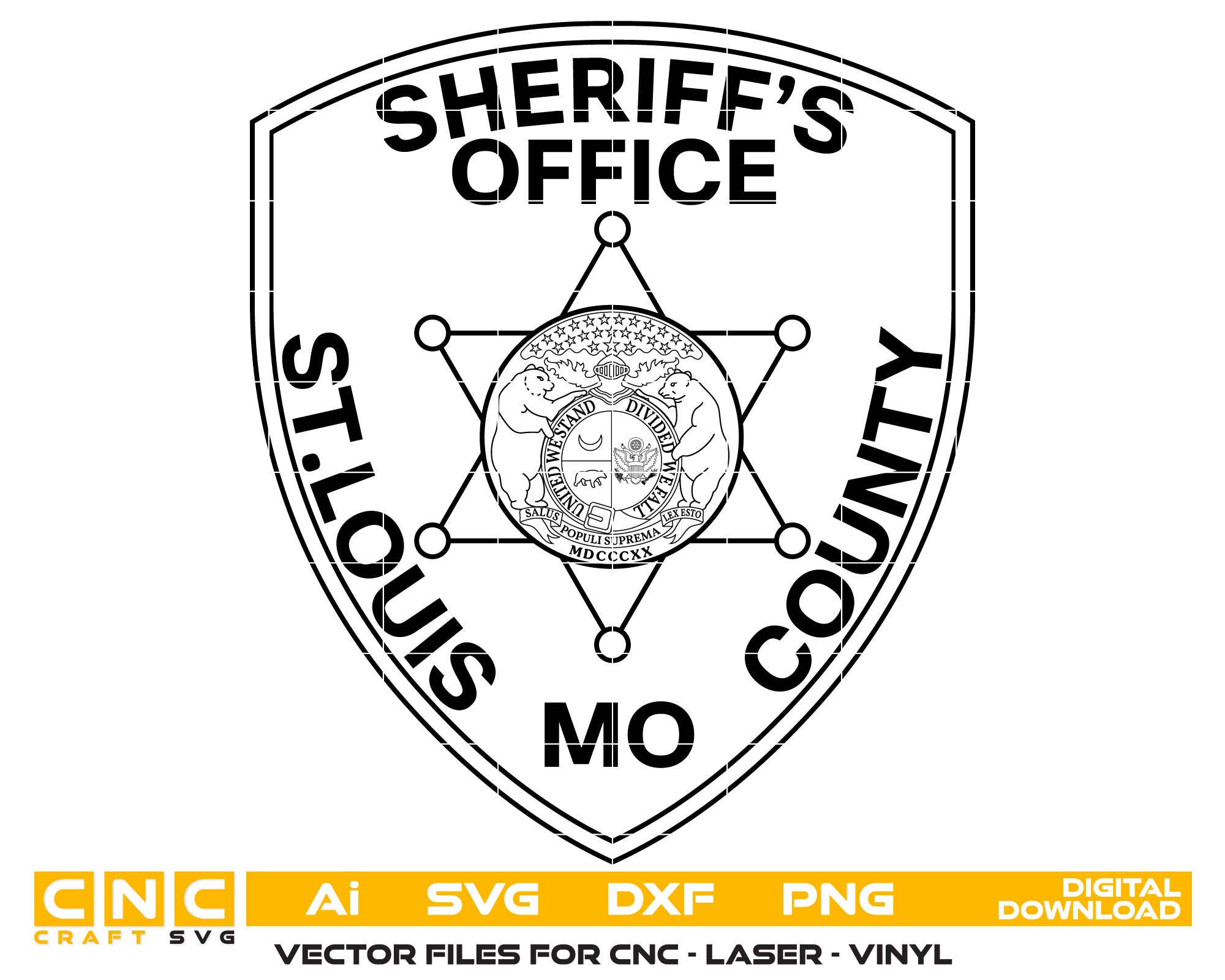 St. Louis County Sheriff Office Badge vector art