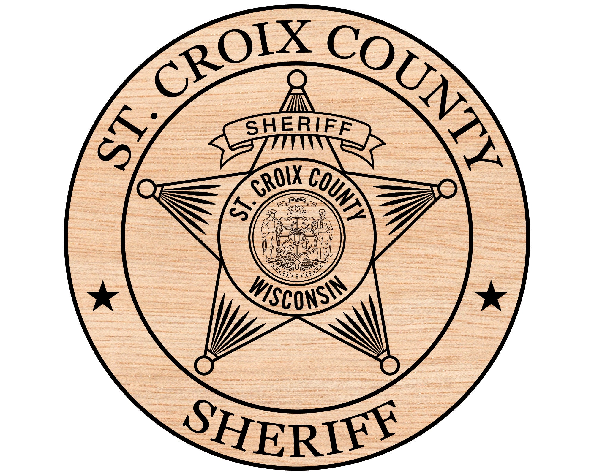 St. Croix County Sheriff Badge SVG, Wisconsin Sheriff Badge Vector, St. Croix Sheriff Office Logo SVG, Police Badge Digital File, Law Enforcement SVG Design