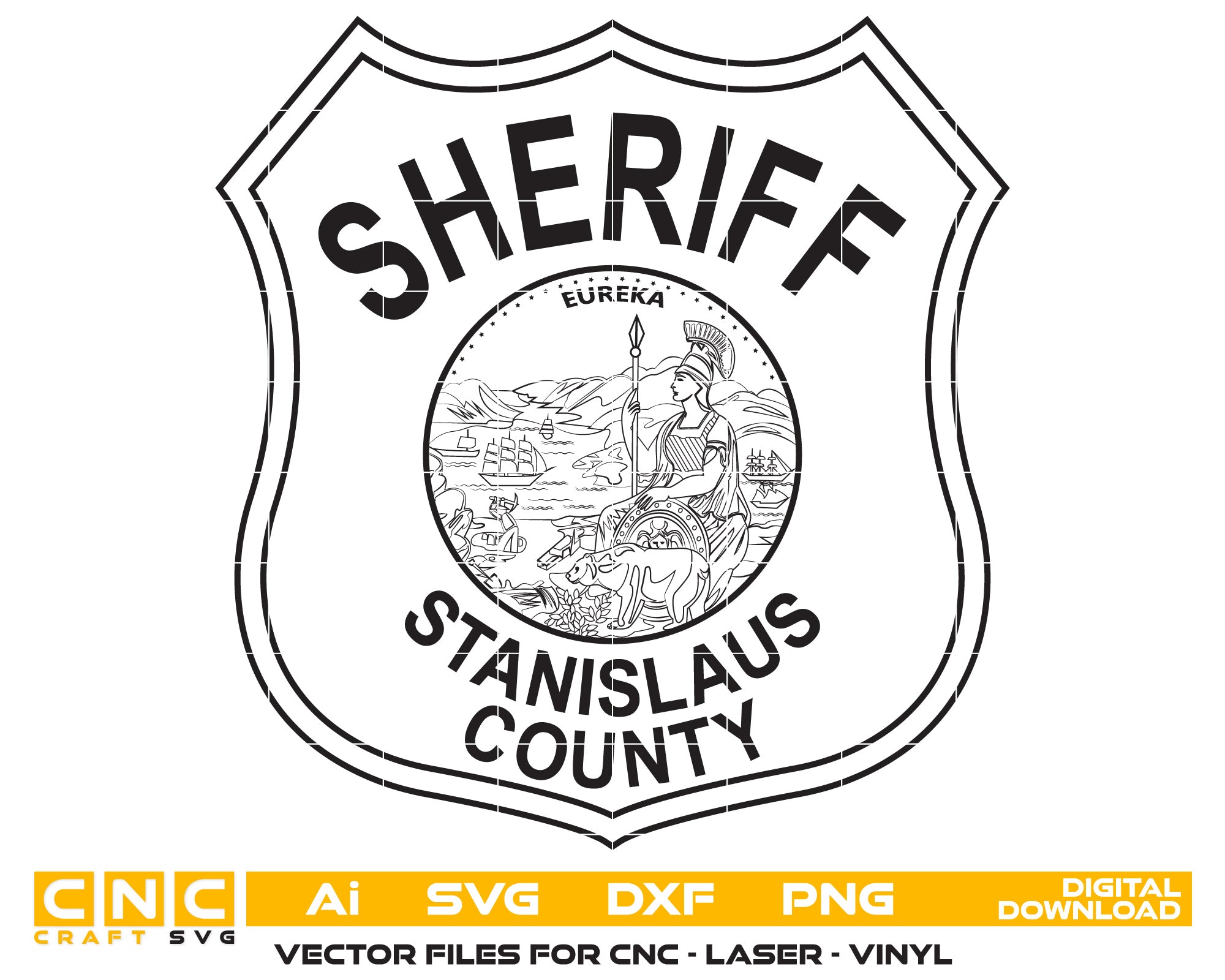 Stanislaus County Sheriff Badge vector art