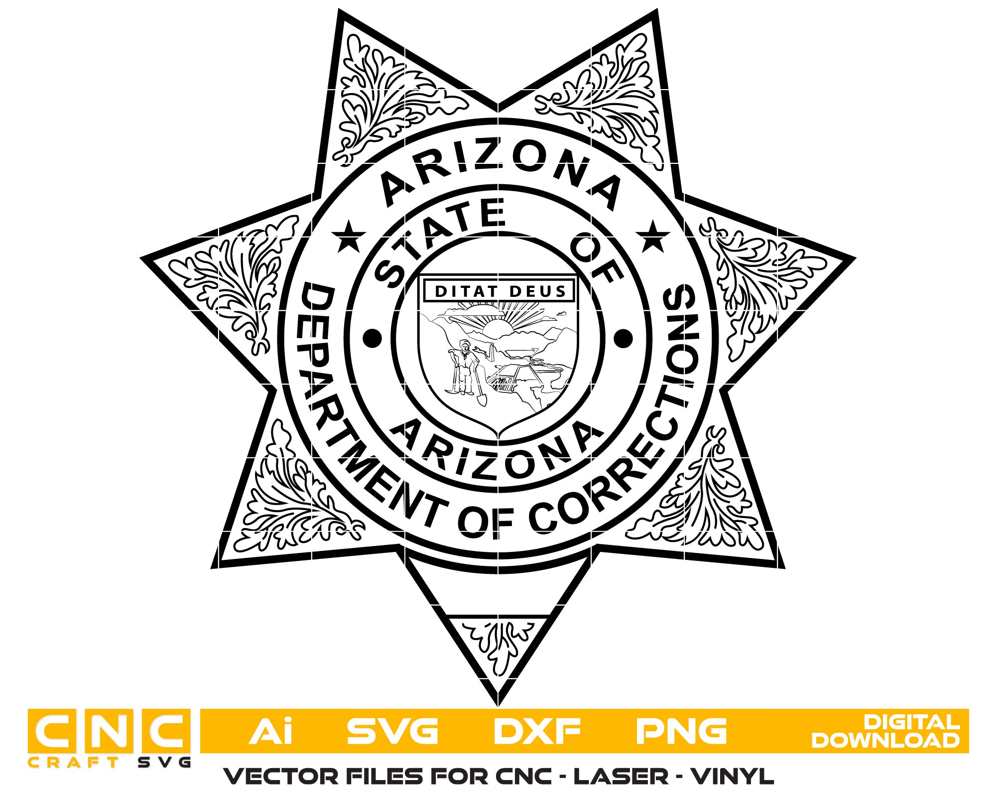 Arizona Department of Corrections Badge vector art