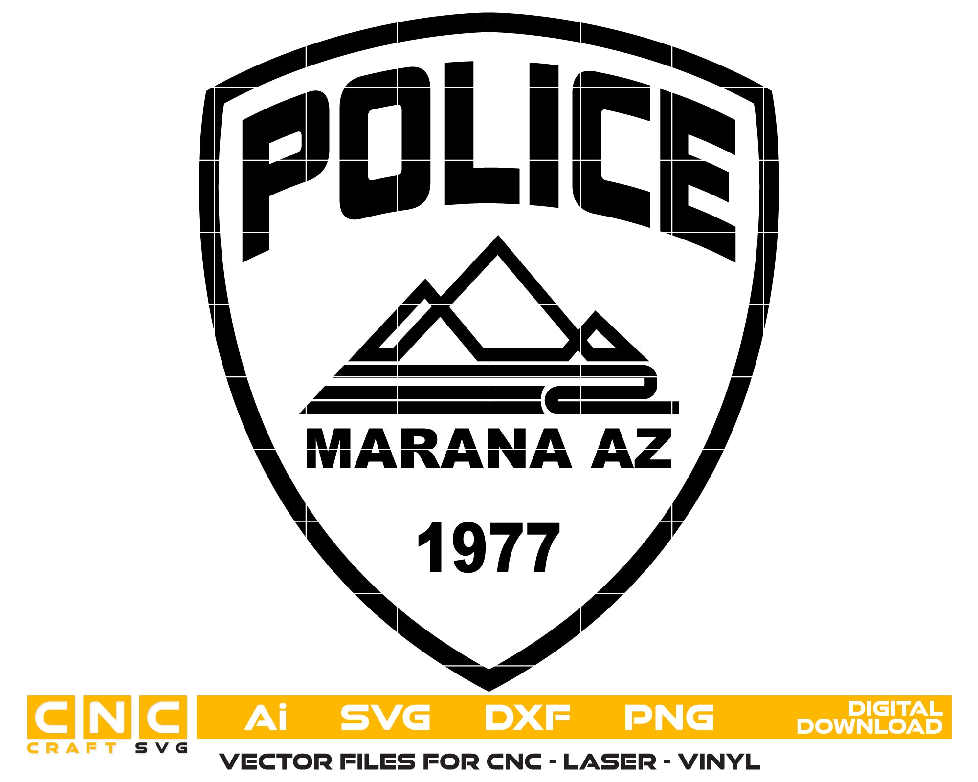 Arizona Marana Police Logo vector art