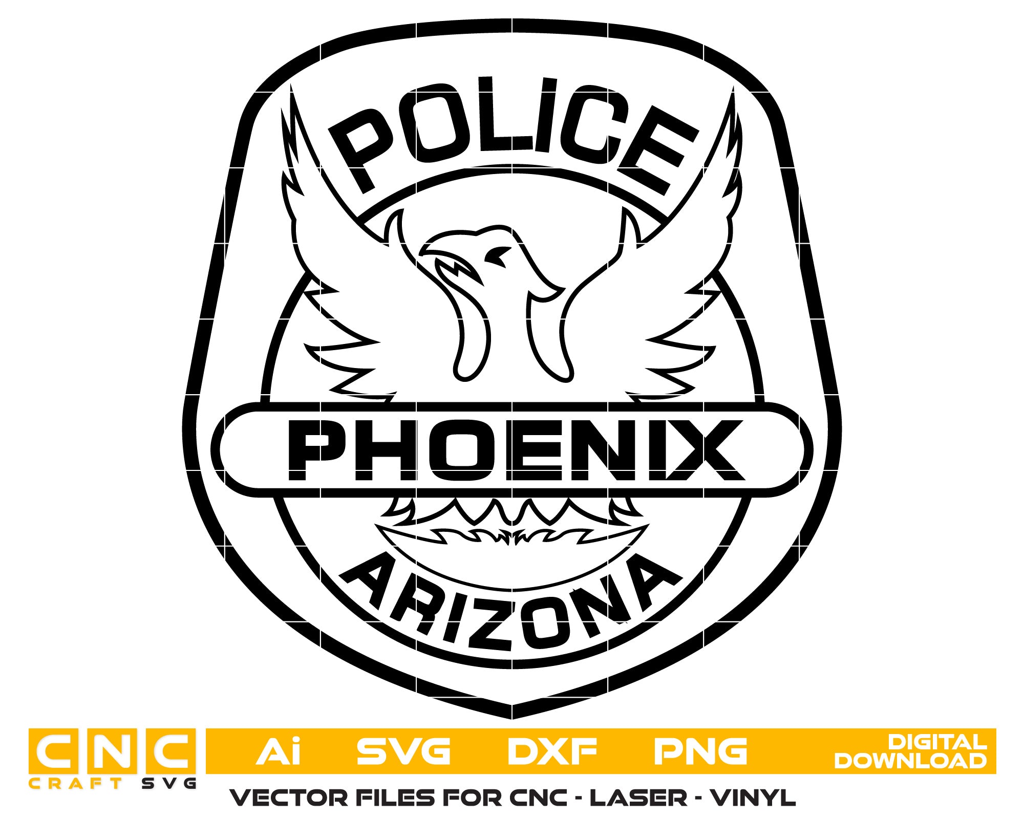 Arizona Phoenix Police Logo vector art