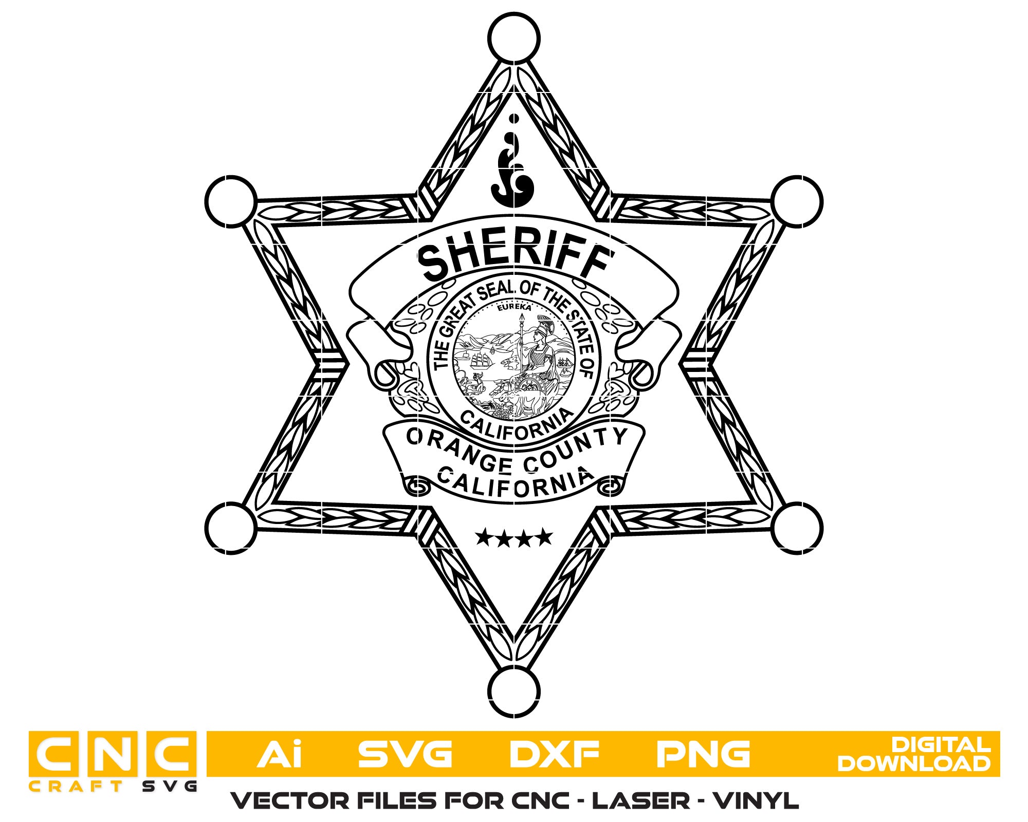 Orange County Sheriff Seal vector art