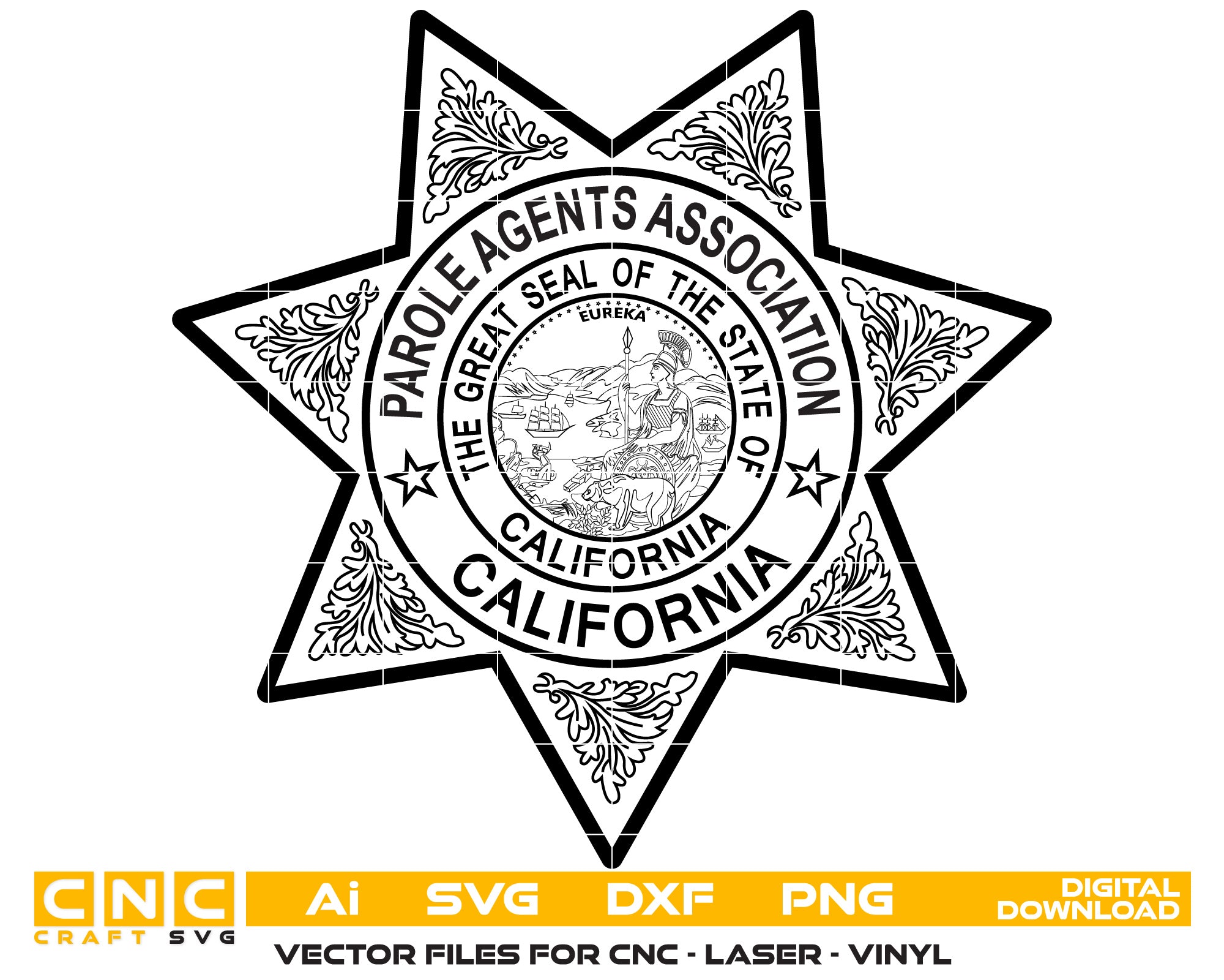 Parole Agents Association Badge vector art