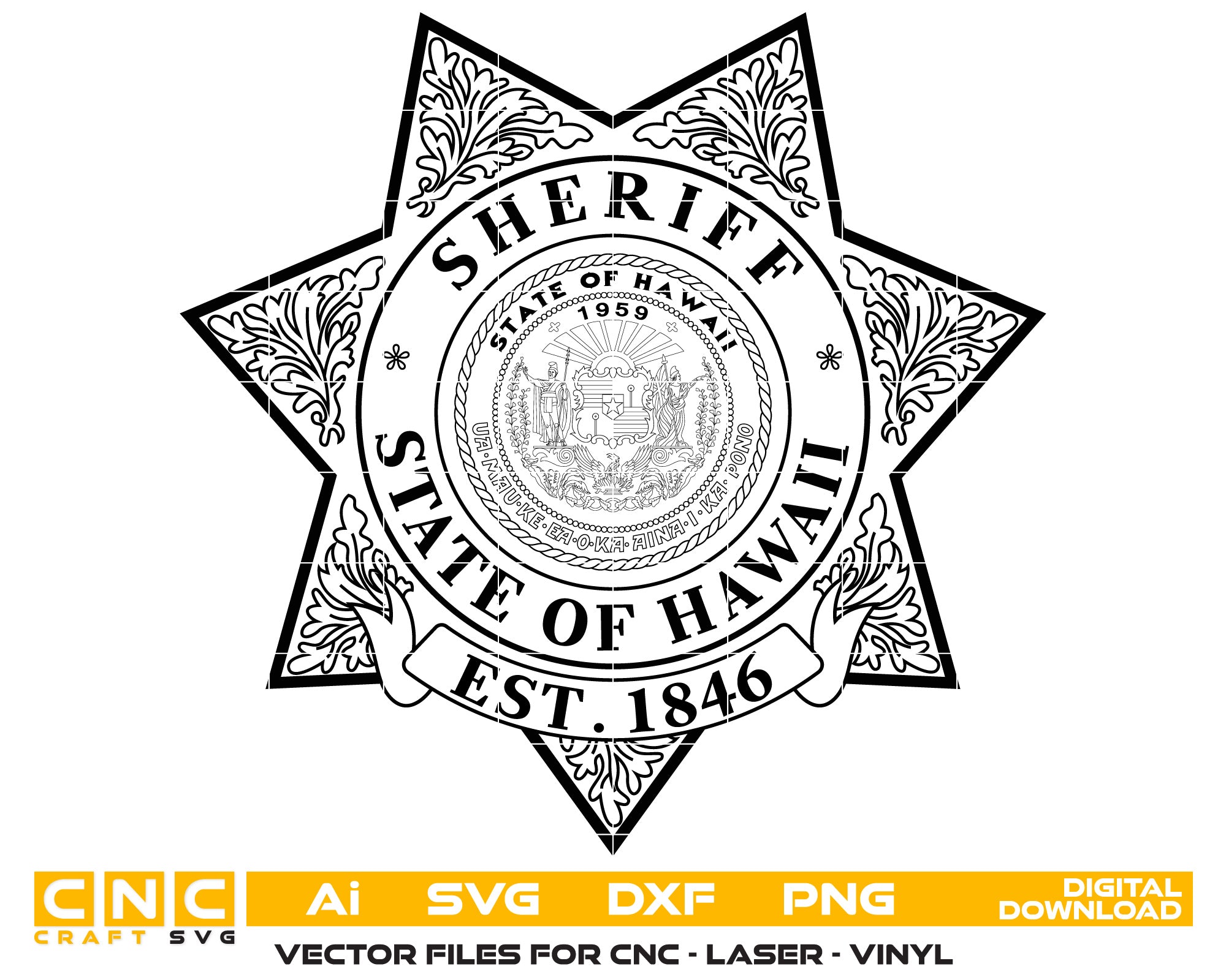 Hawaii Sheriff Badge vector art
