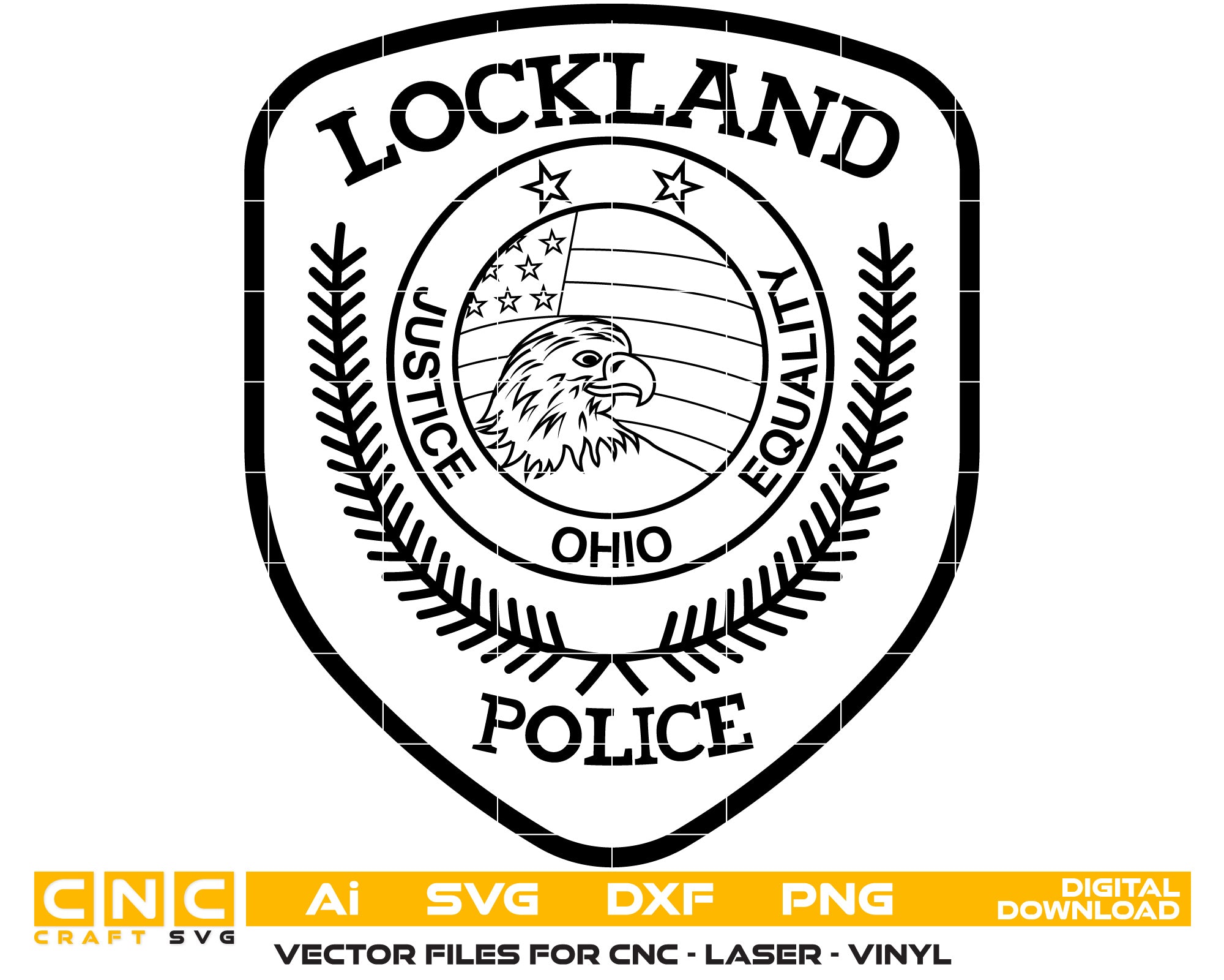 Ohio Lockland Police logo vector art