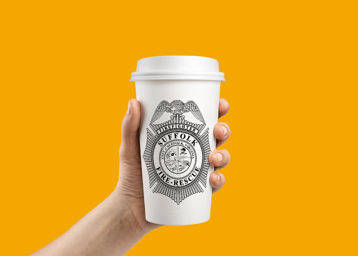 Suffolk Fire Rescue Badge SVG digital download, firefighter emblem vector design for Cricut, Silhouette, CNC, engraving, and fire service crafts.