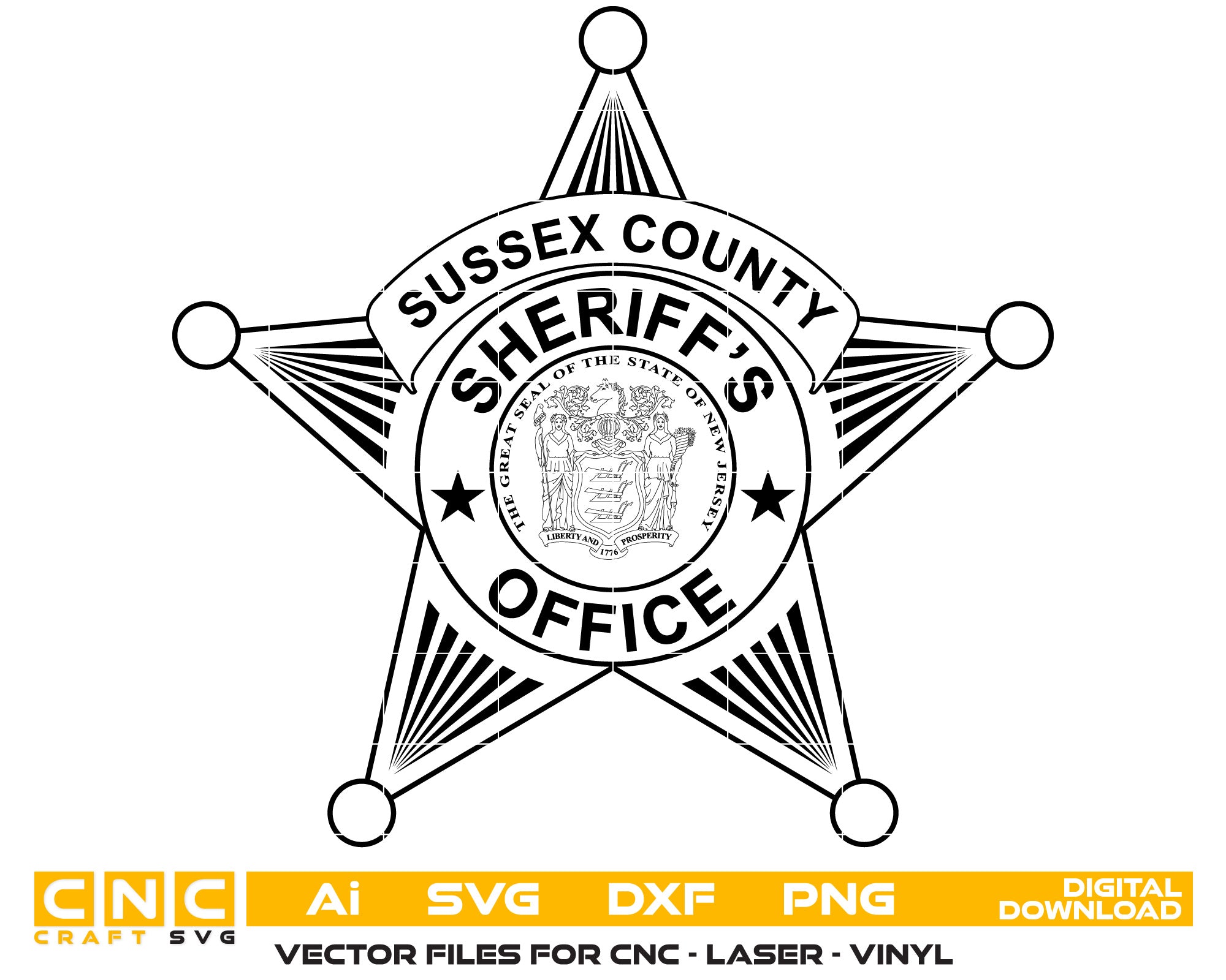 Sussex County Sheriff's Office Badge SVG