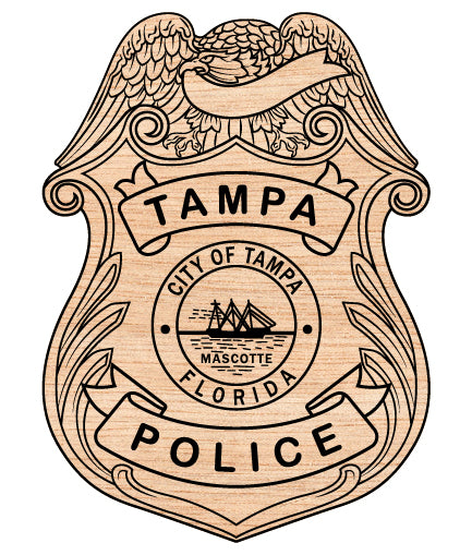 Tampa Police Department Badge SVG, Tampa PD Badge Vector, Florida Police Badge SVG, Tampa Police Emblem Vector, Tampa Law Enforcement SVG