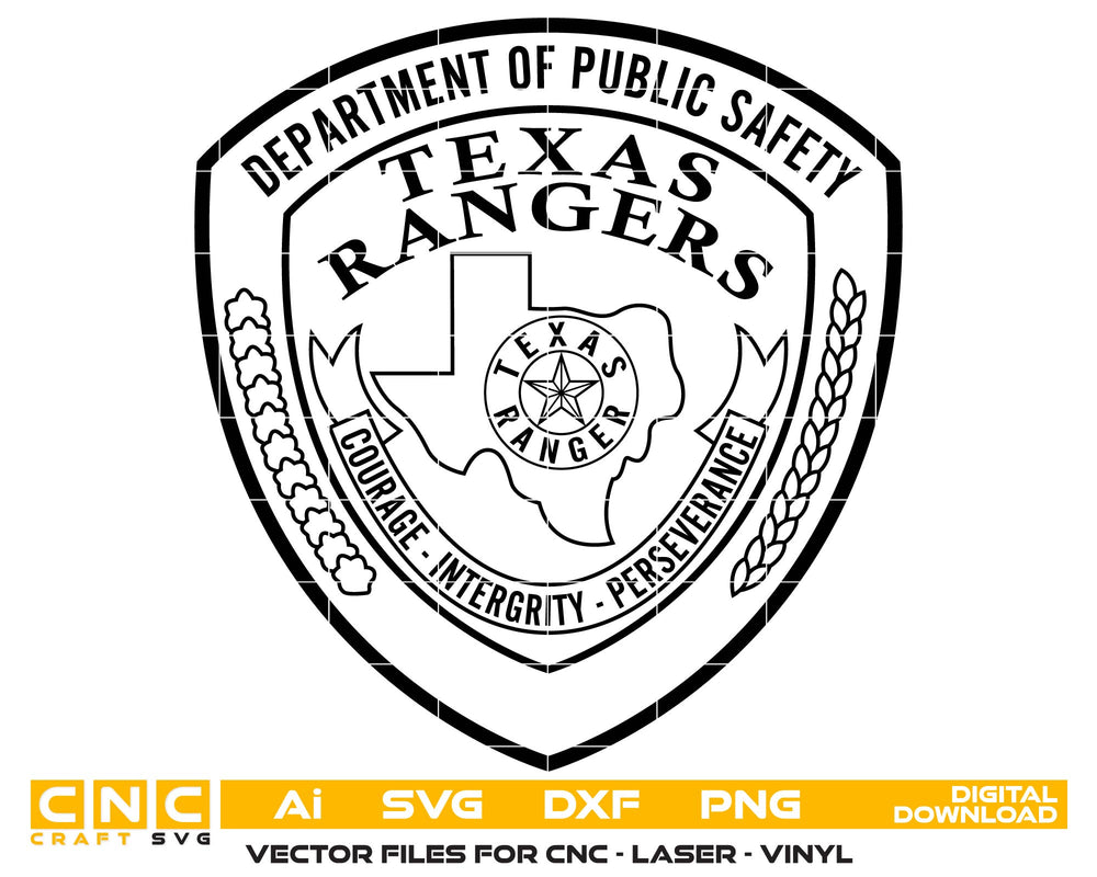 Texas Rangers Public Safety Police Patch