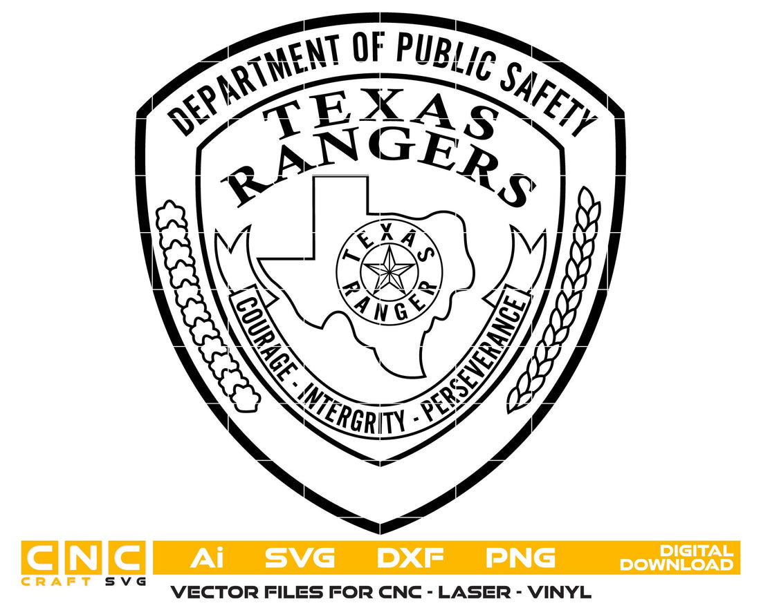 Texas Rangers Public Safety Police Patch