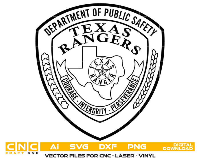 Texas Rangers Public Safety Police Patch