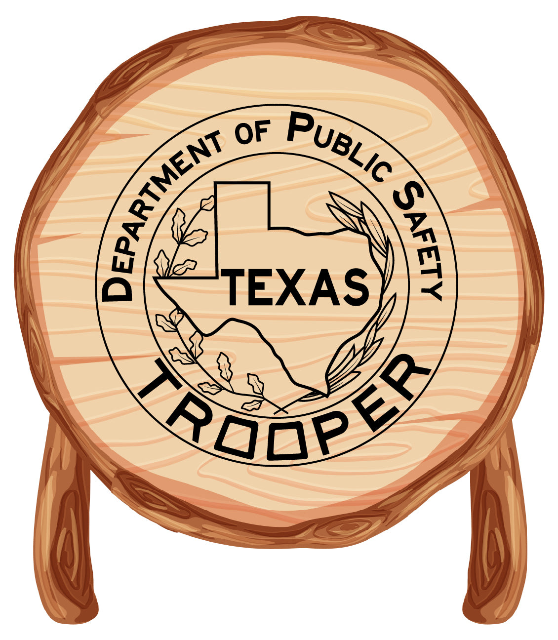 Texas Trooper Department of Public Safety Badge SVG digital download, Texas DPS trooper emblem vector design for Cricut, Silhouette, CNC, engraving, and law enforcement craft projects.