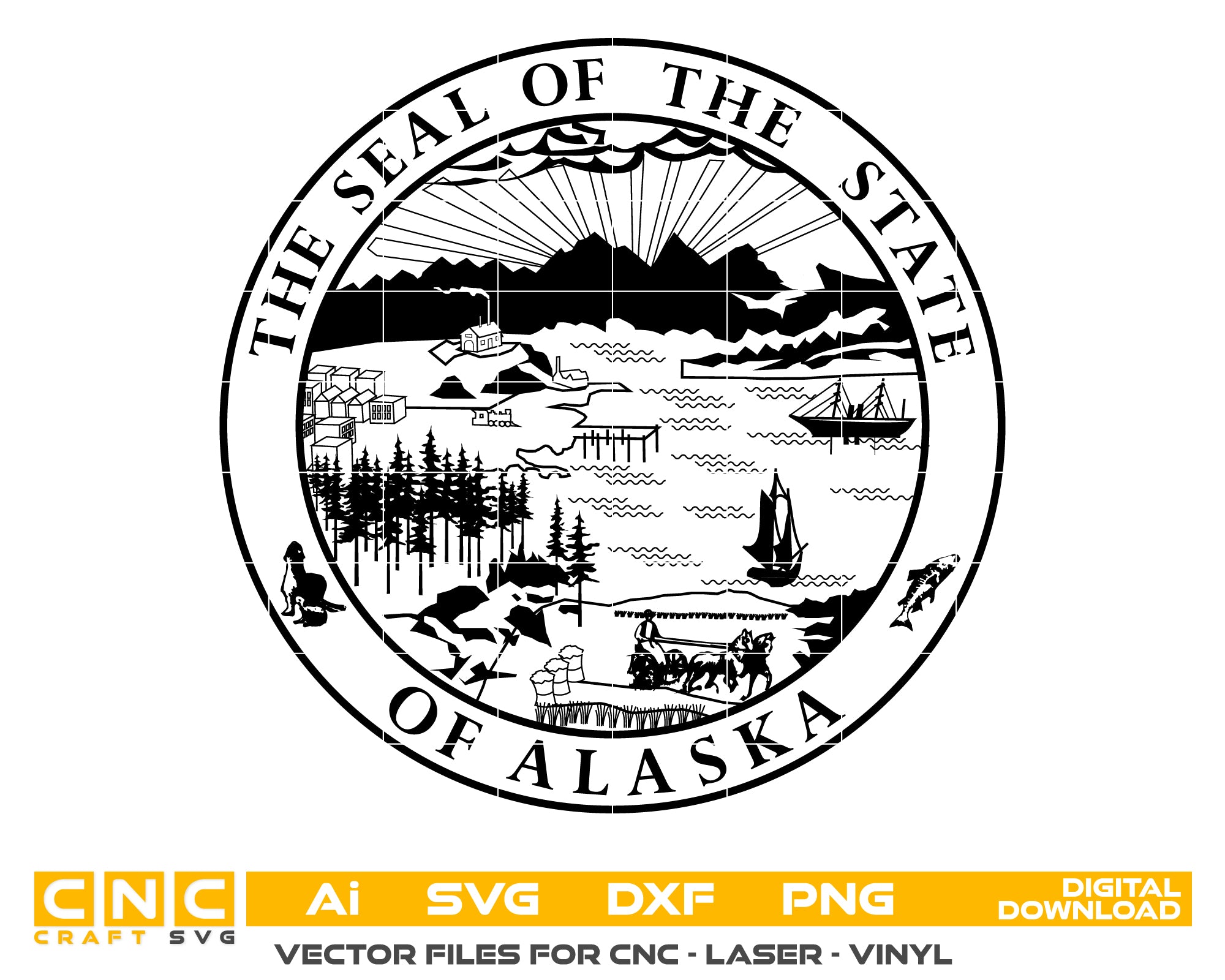 State of Alaska Seal Vector File