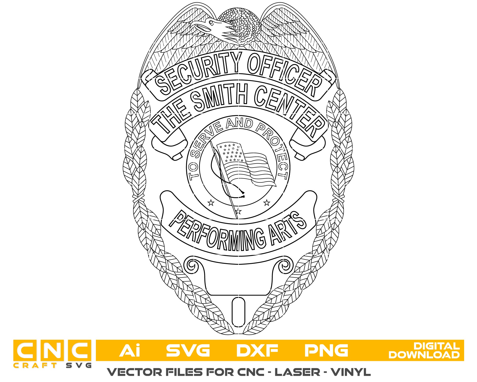Smith Center Security Badge vector file