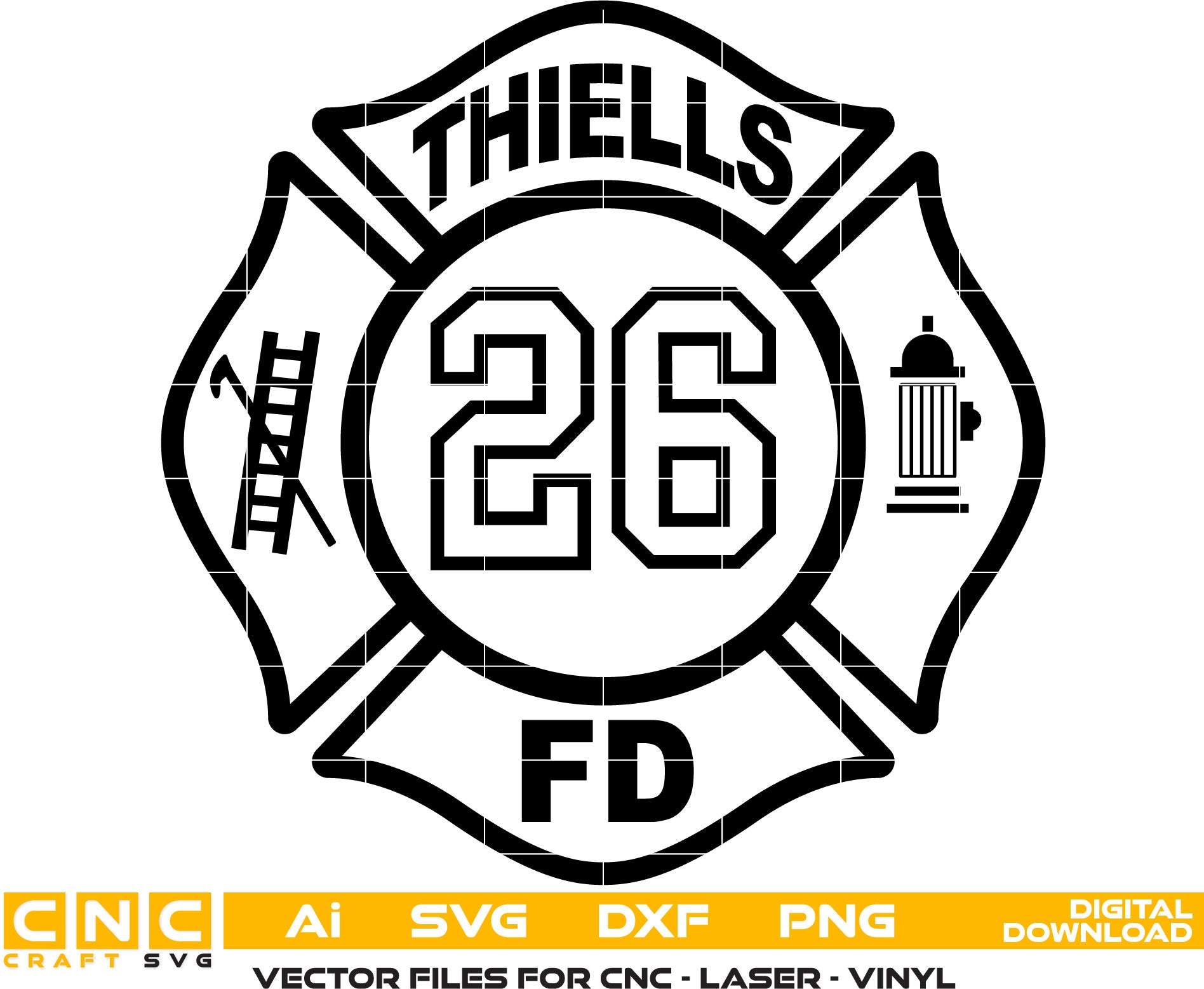 Thiells Fire Department Badge, Thiells Fire Dept. Logo,Thiells Fire Dept. vector art