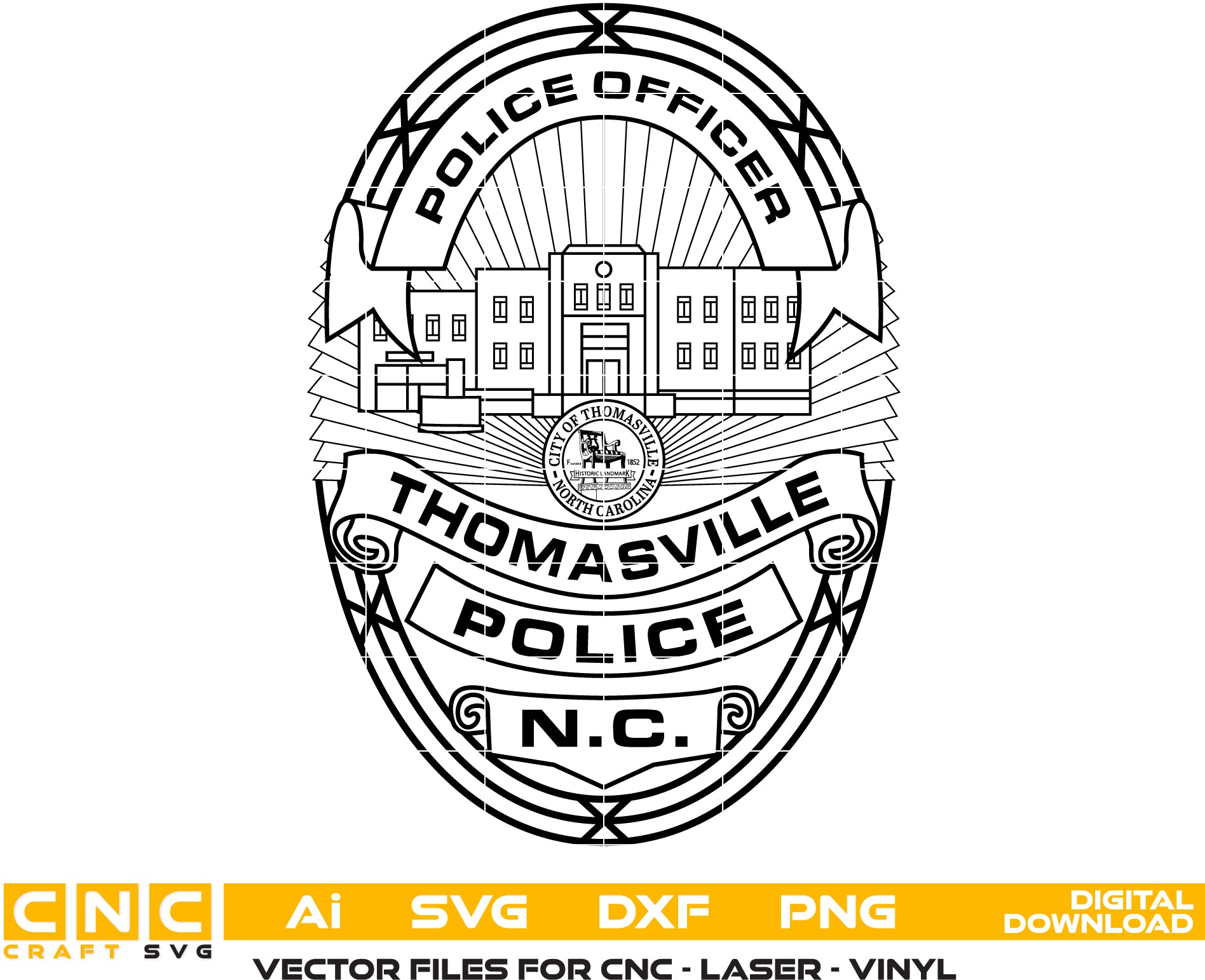 Thomasville Police Officer Badge