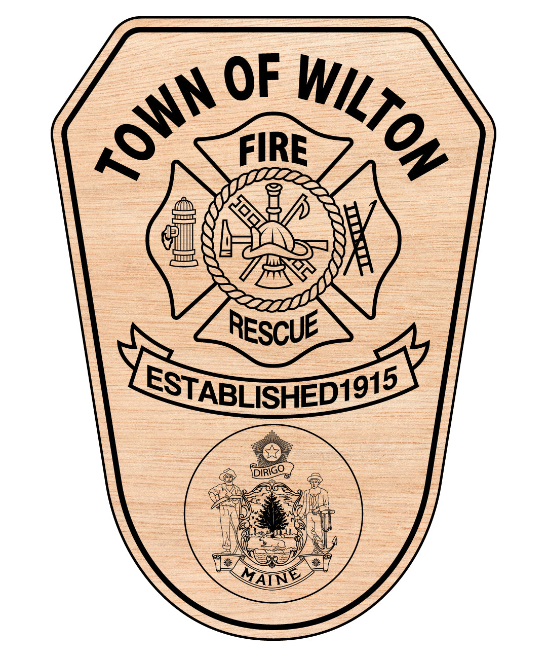 Town Of Wilton Fire & Rescue Department Badge