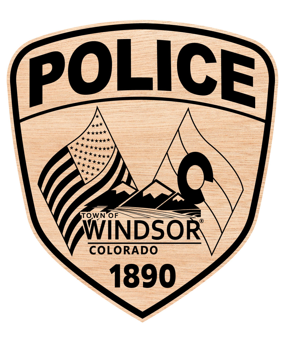 Town of Windsor Police Badge SVG | Law Enforcement Vector File for CNC, Laser & Vinyl Crafts