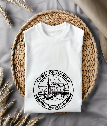 Seal Of The Town Of Darien SVG, Darien Town Seal Vector, Town Of Darien Emblem SVG, Connecticut Municipal Seal Logo SVG, #support