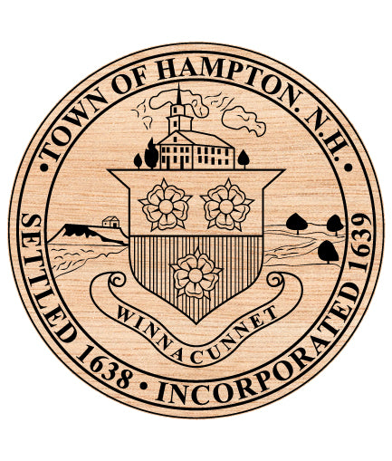Town of Hampton Seal SVG, Hampton Town Seal Vector, Official Hampton Emblem SVG, Hampton Municipal Seal Design, Hampton Town Logo