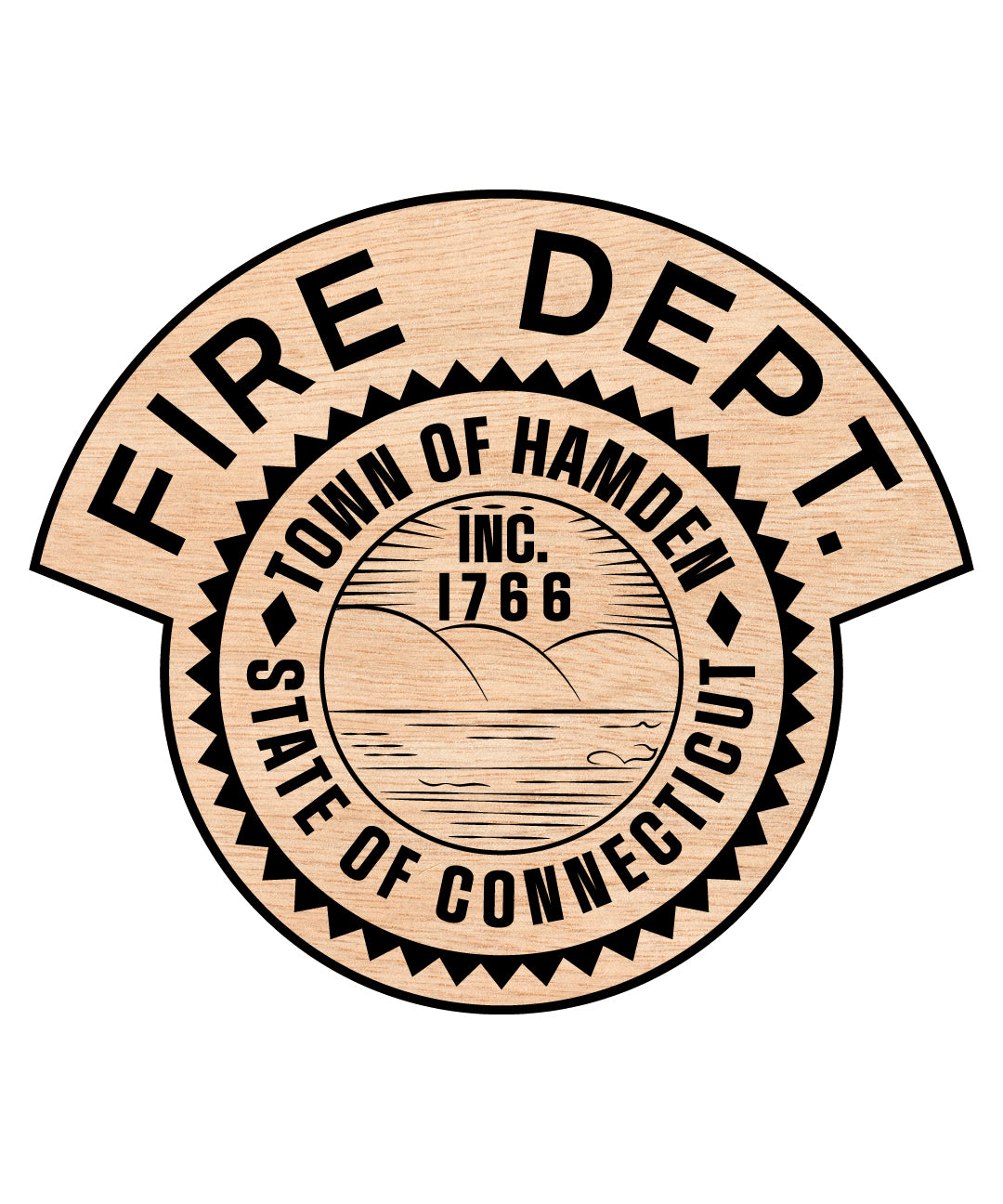 Town of Hamden Fire Dept Patch SVG, Fire Dept Patch Vector, Hamden Fire Department Patch, Law Enforcement Patch SVG, Fire Department Badge Vector
