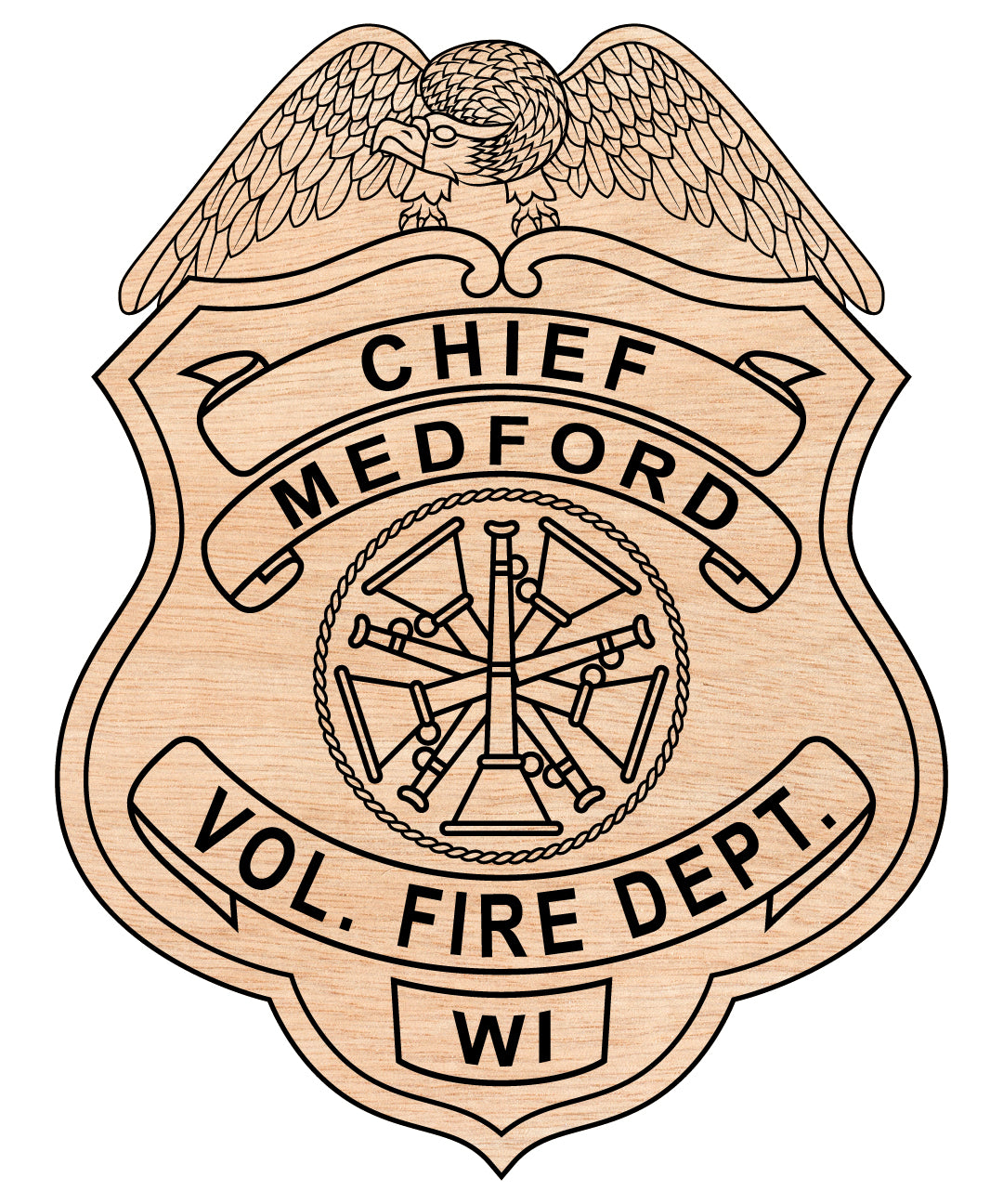Town of Milford Fire Department Chief Badge SVG, New Hampshire Fire Badge Vector, Milford Fire Chief Badge, Fire Department Badge SVG, Emergency Services Badge Vector
