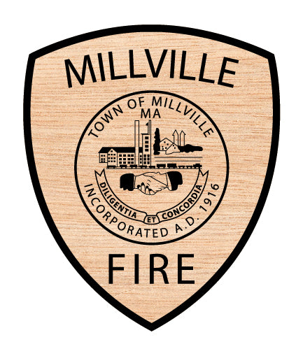 Town of Millville Fire Department Patch SVG, Millville Fire Department Patch Vector, Firefighter Patch SVG, Fire Department Emblem Vector, Millville Fire Patch Digital File