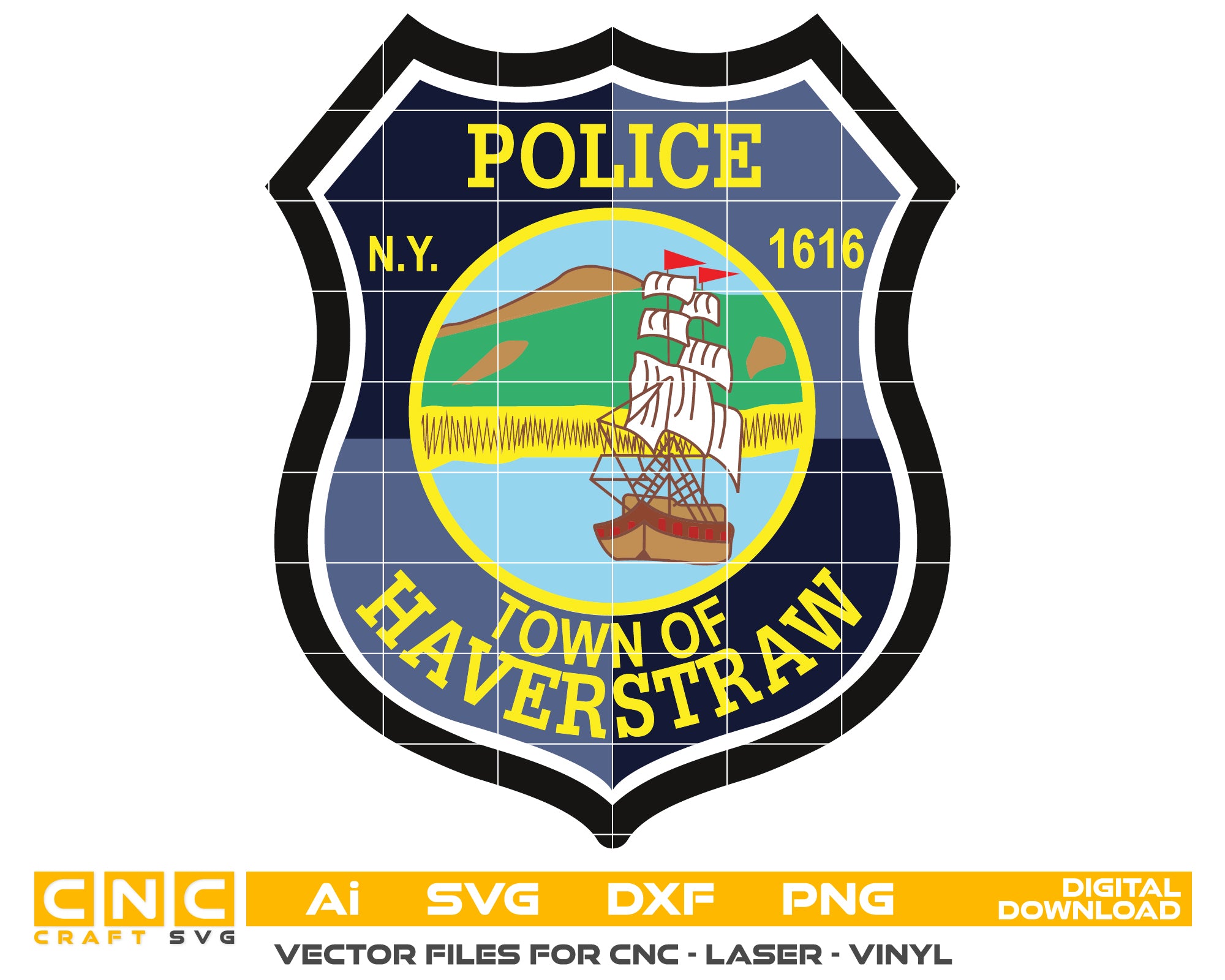 Haverstraw Police Logo Vector Art