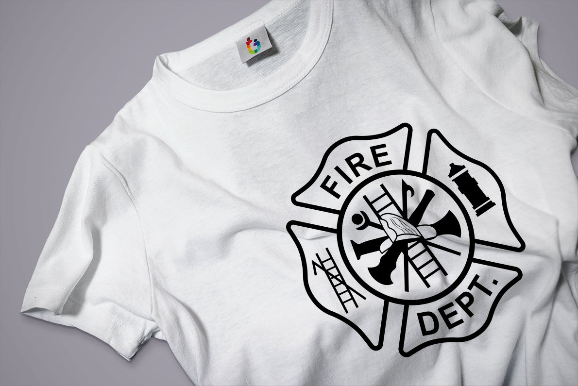 Traditional Fire Department Maltese Cross Emblem