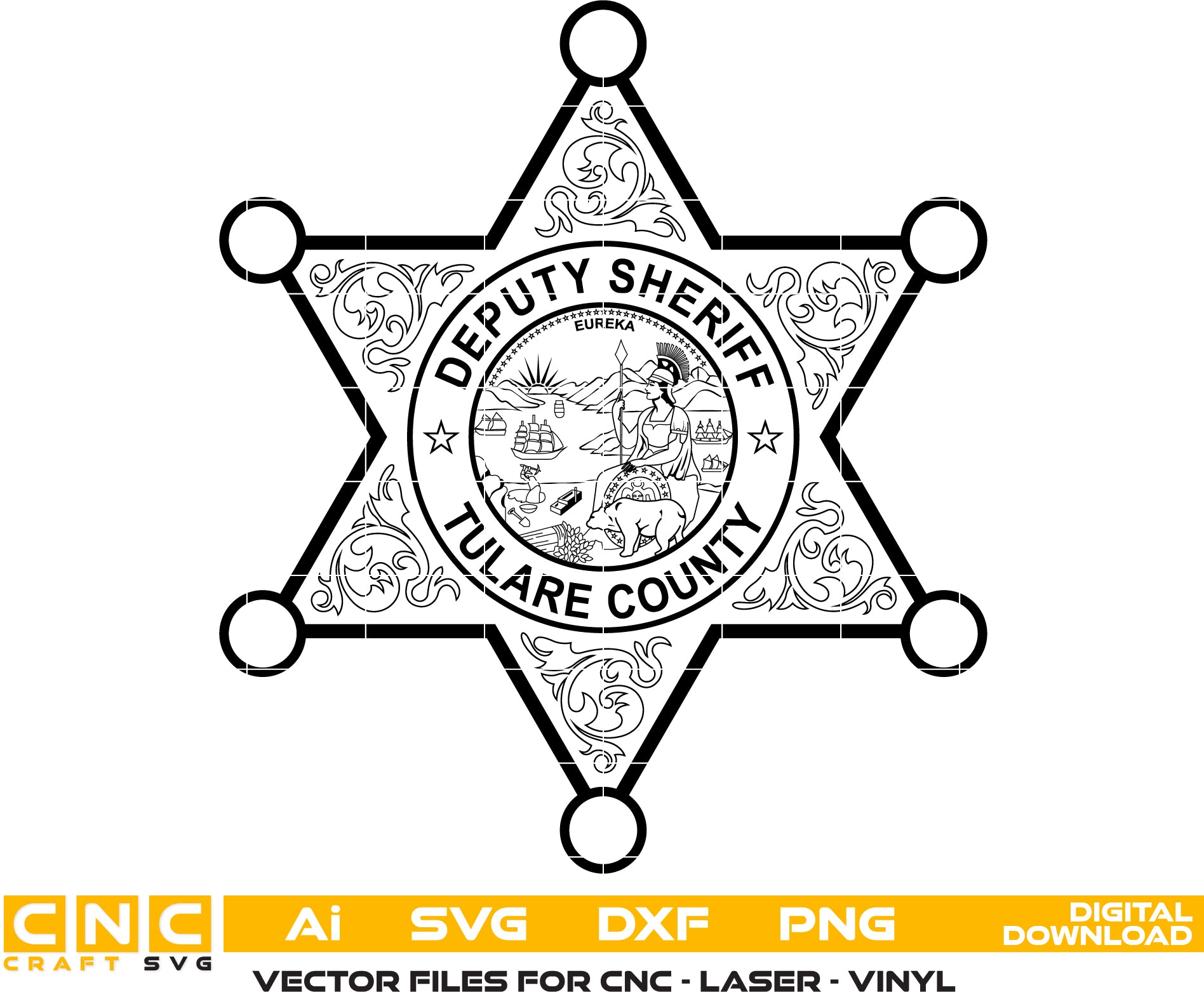 Tulare County Deputy Sheriff Badge