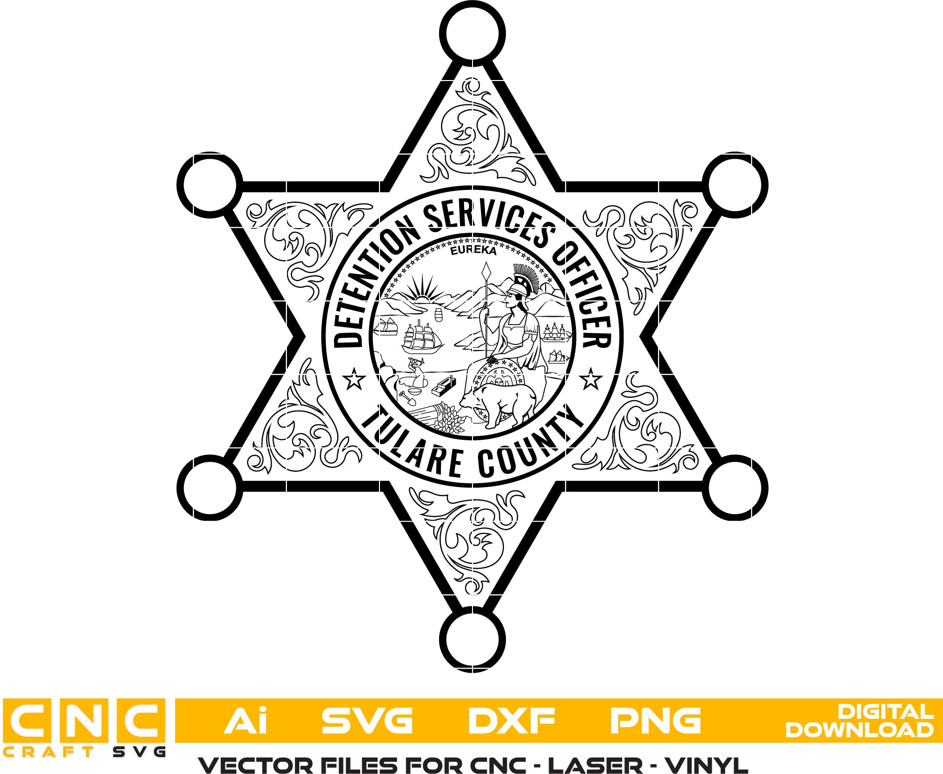 Tulare County Detention Services Officer Badge