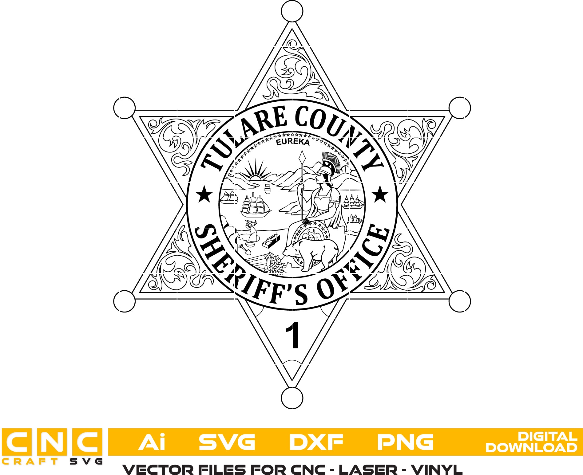 Tulare County Sheriff Badge Svg