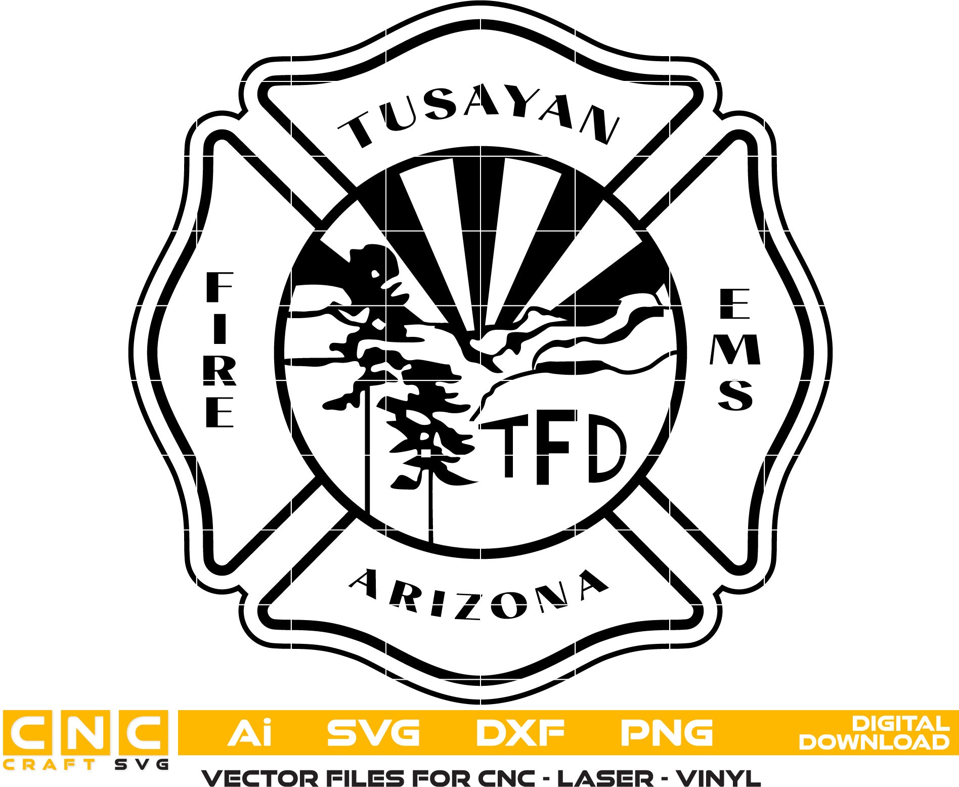 Tusayan Fire Ems Badge, Arizona Fire Ems Badge Vector Art