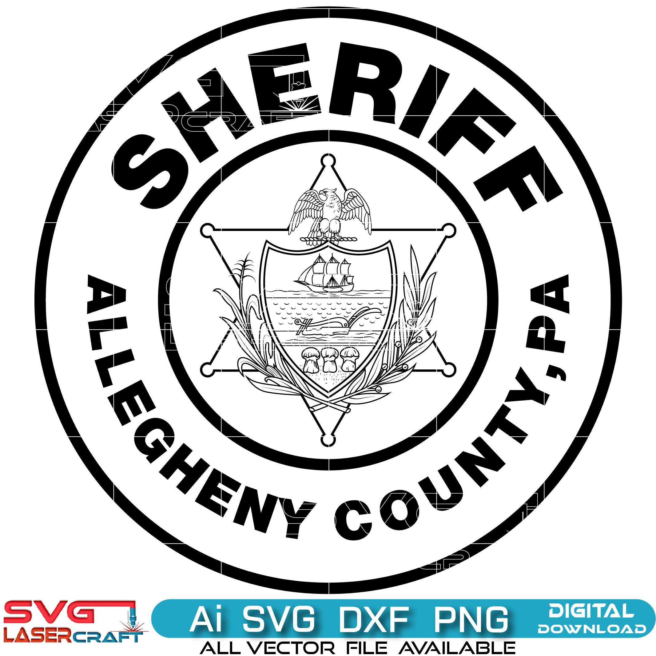 Allegheny Pennsylvania Sheriff Badge-01